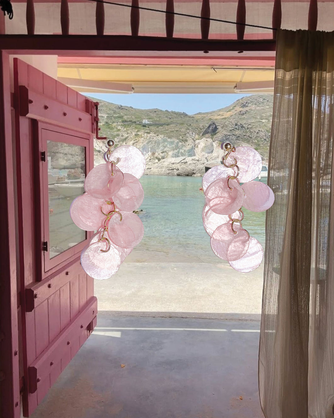 Capiz Shell Earrings | Baby Pink