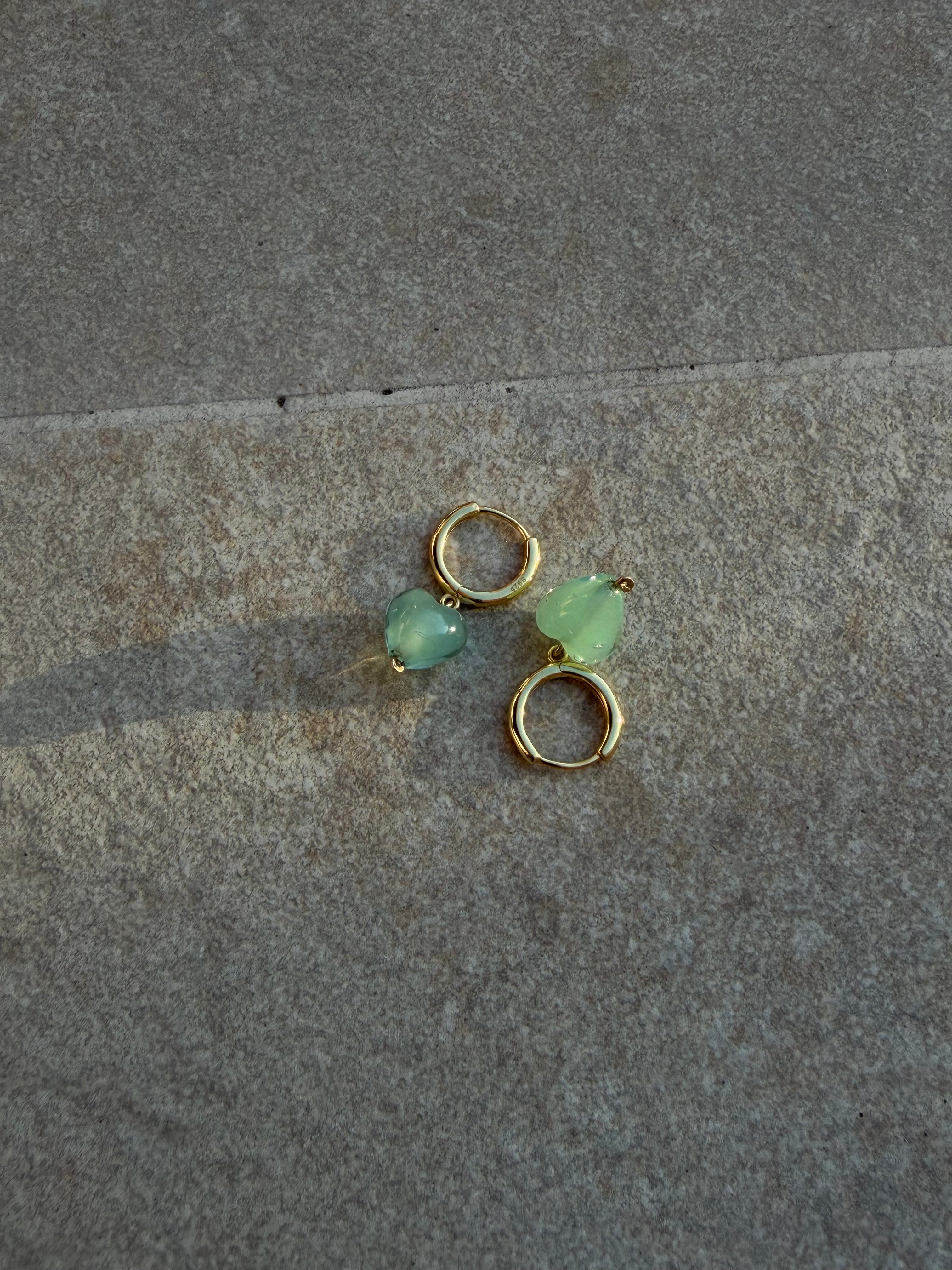 AMORE | Seafoam Glass Hearts