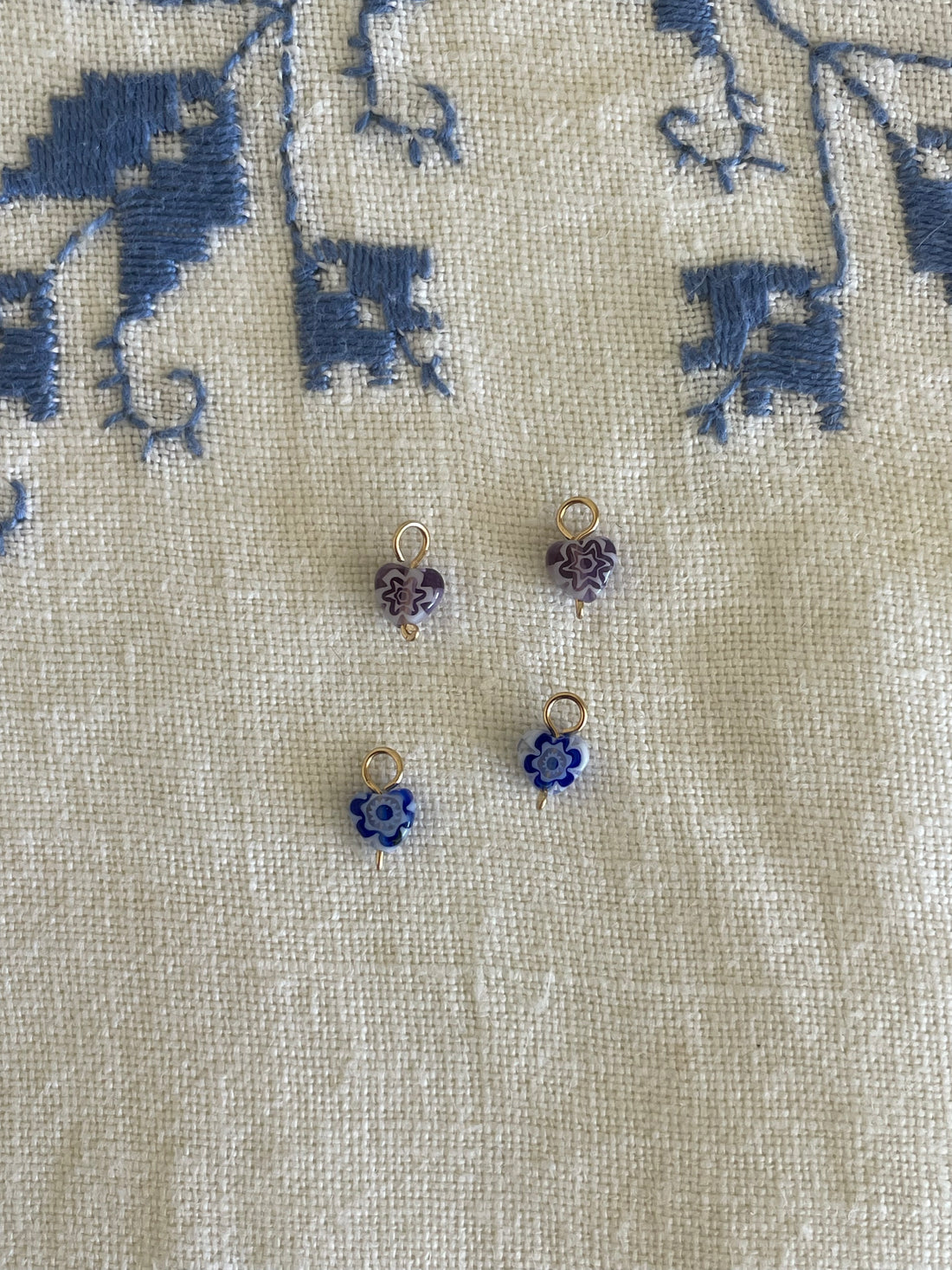 MINI Navy Heart | EARRING CHARMS