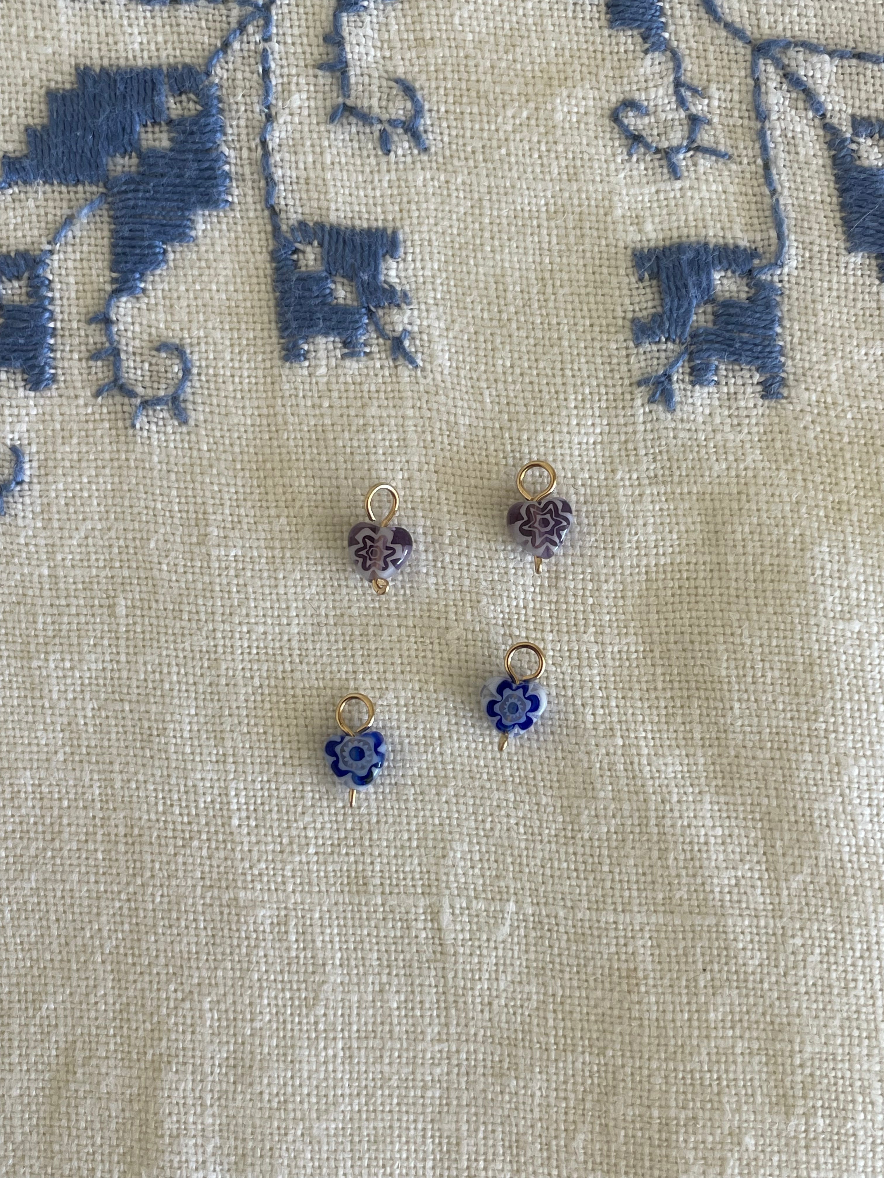 MINI Navy Heart | EARRING CHARMS