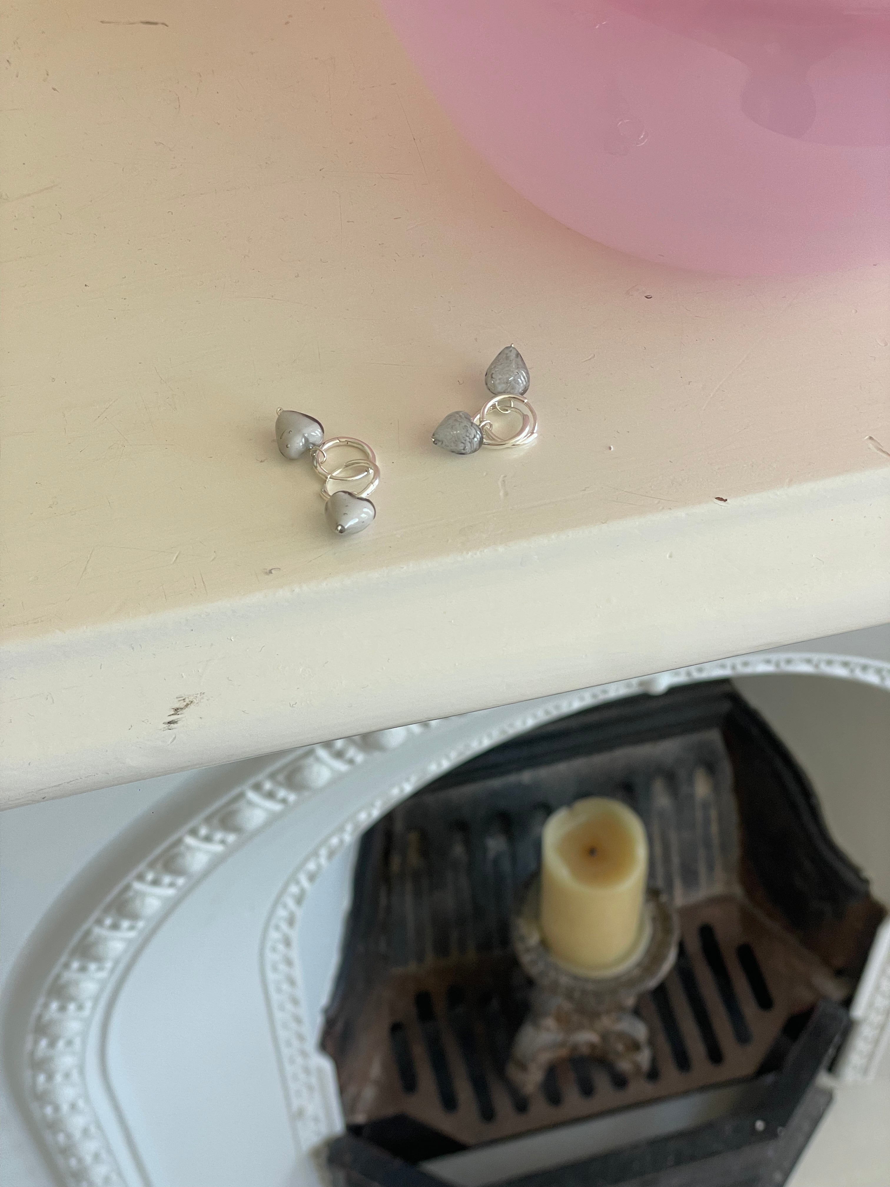 AMORE | 🥛 Milky Grey Cloudy Hearts