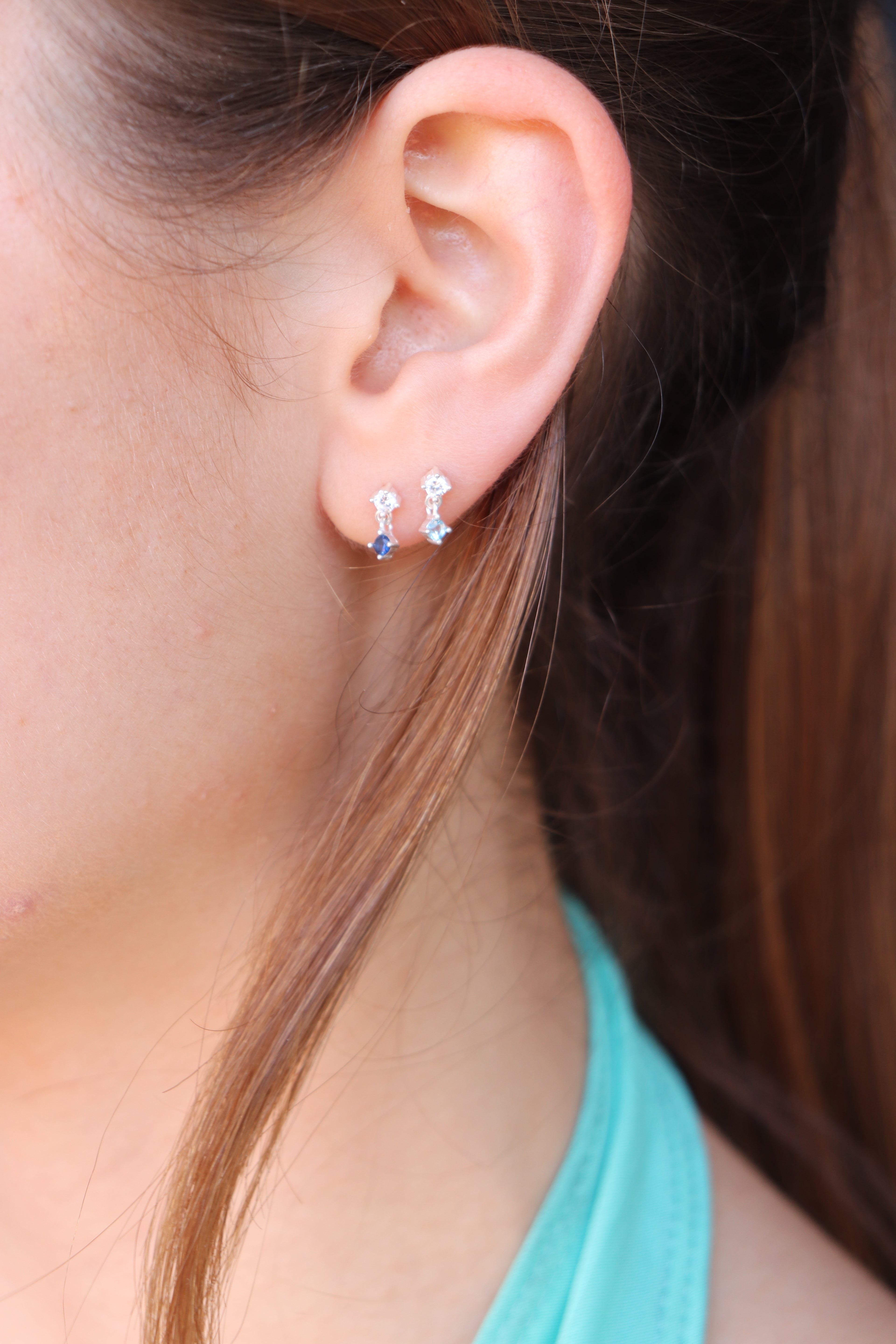 Droplet Studs | Denim Blue