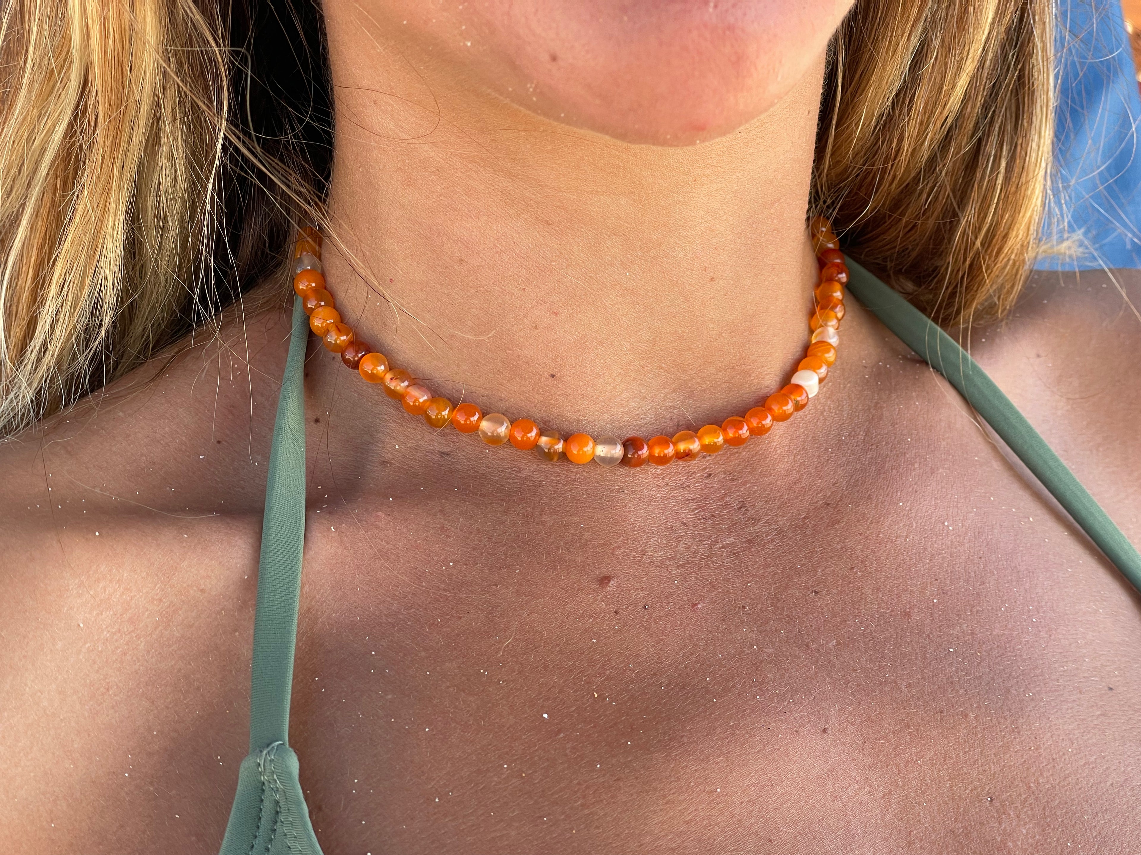 Citrus Orange | Stone Necklace