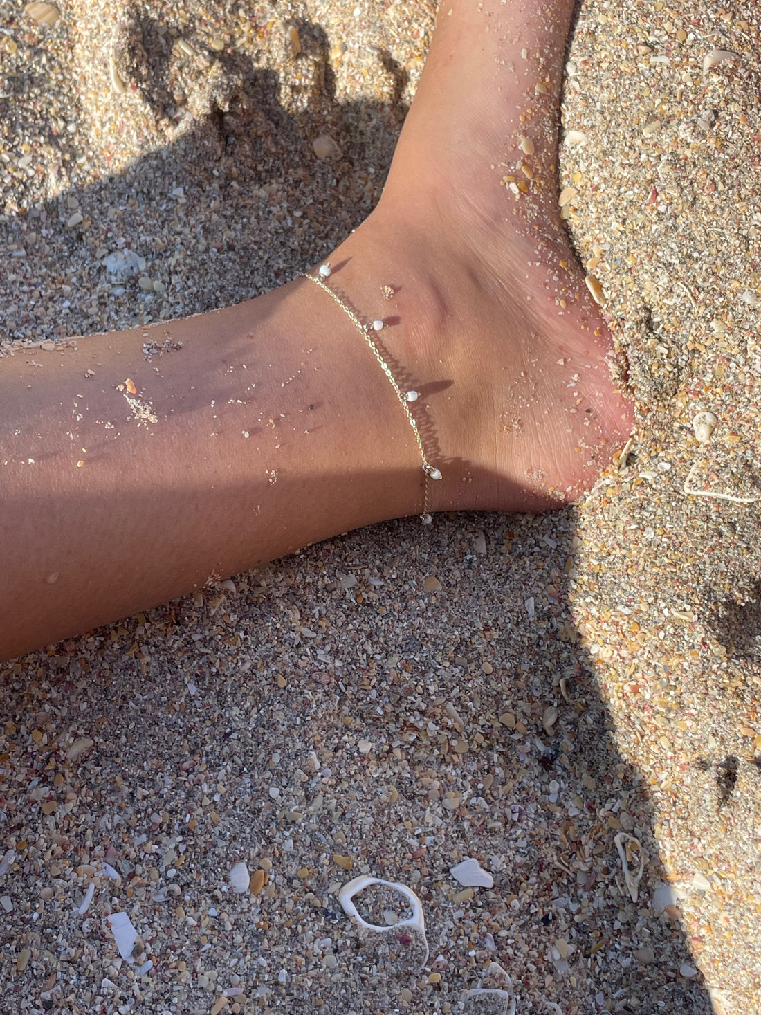 Seaside | White Anklet