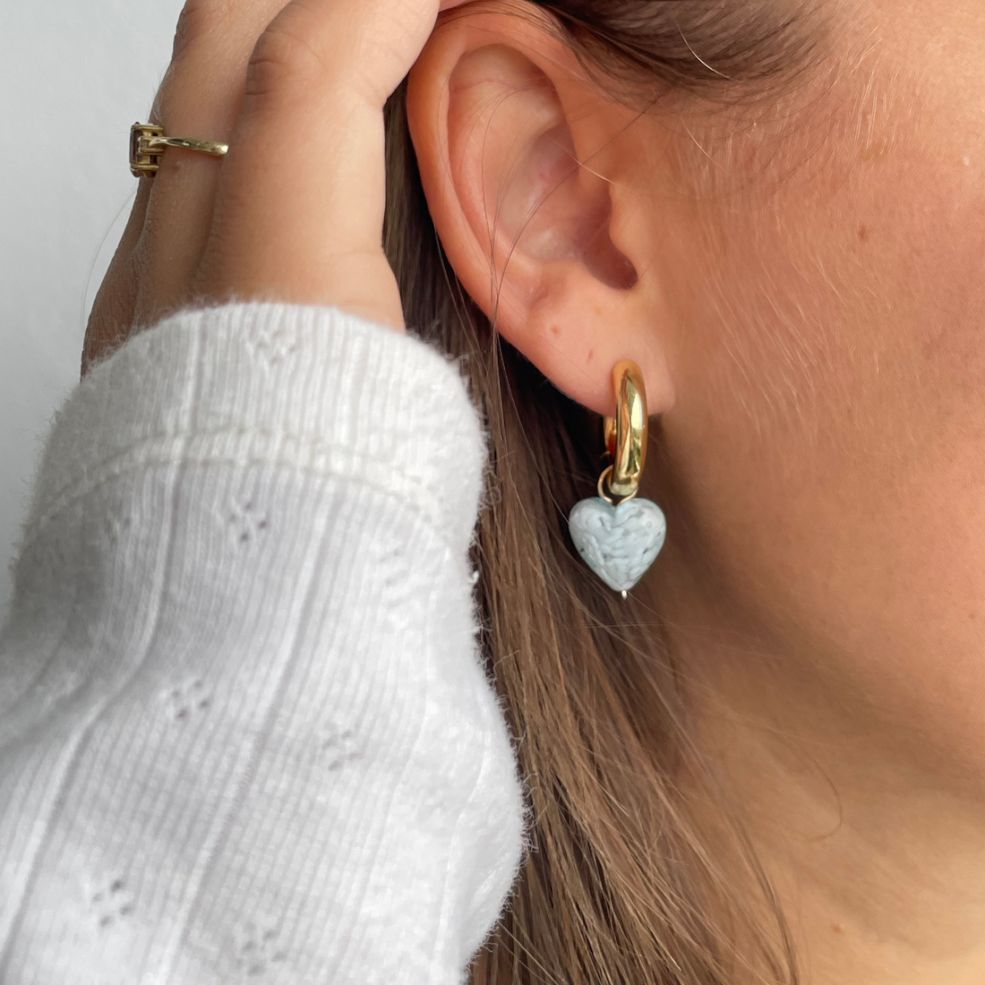 CHUNKY AMORE | Large Light Blue Hearts