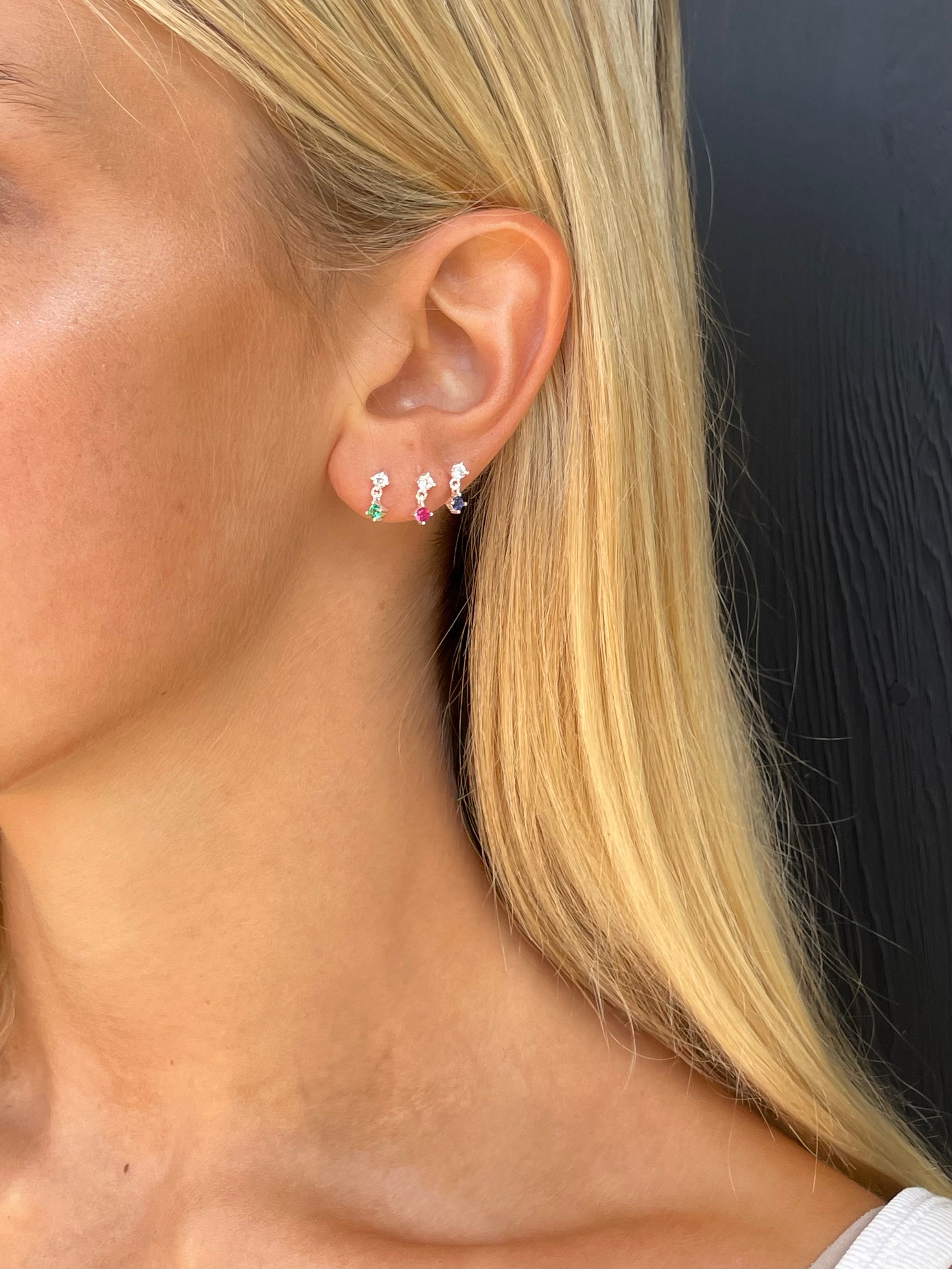 Droplet Studs | Denim Blue