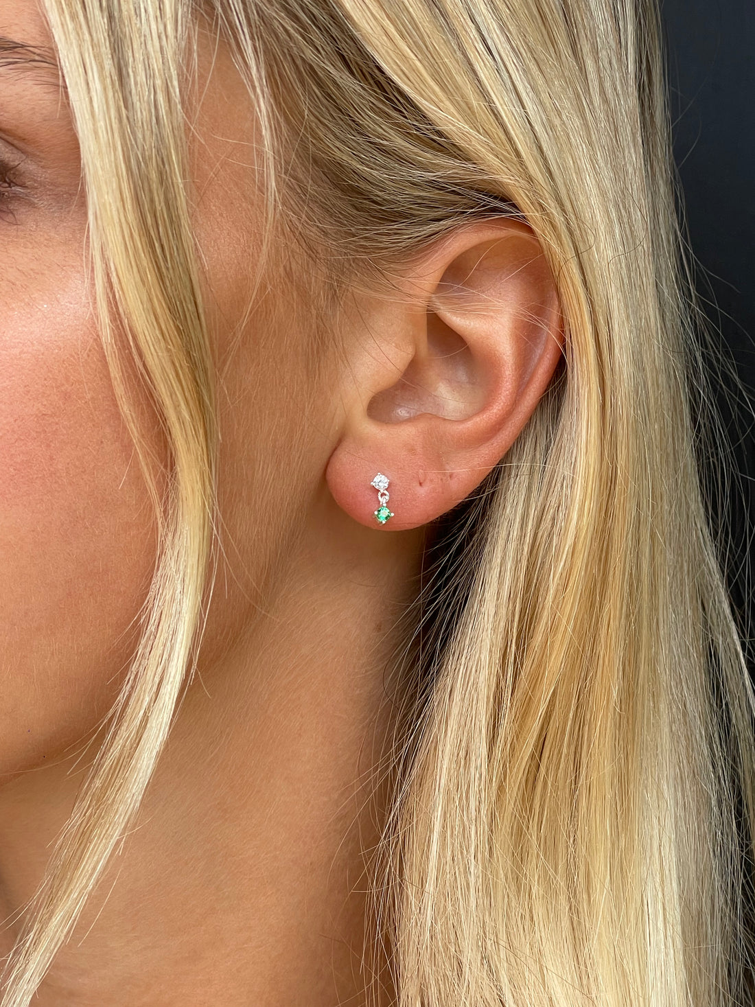 Droplet Studs | Emerald