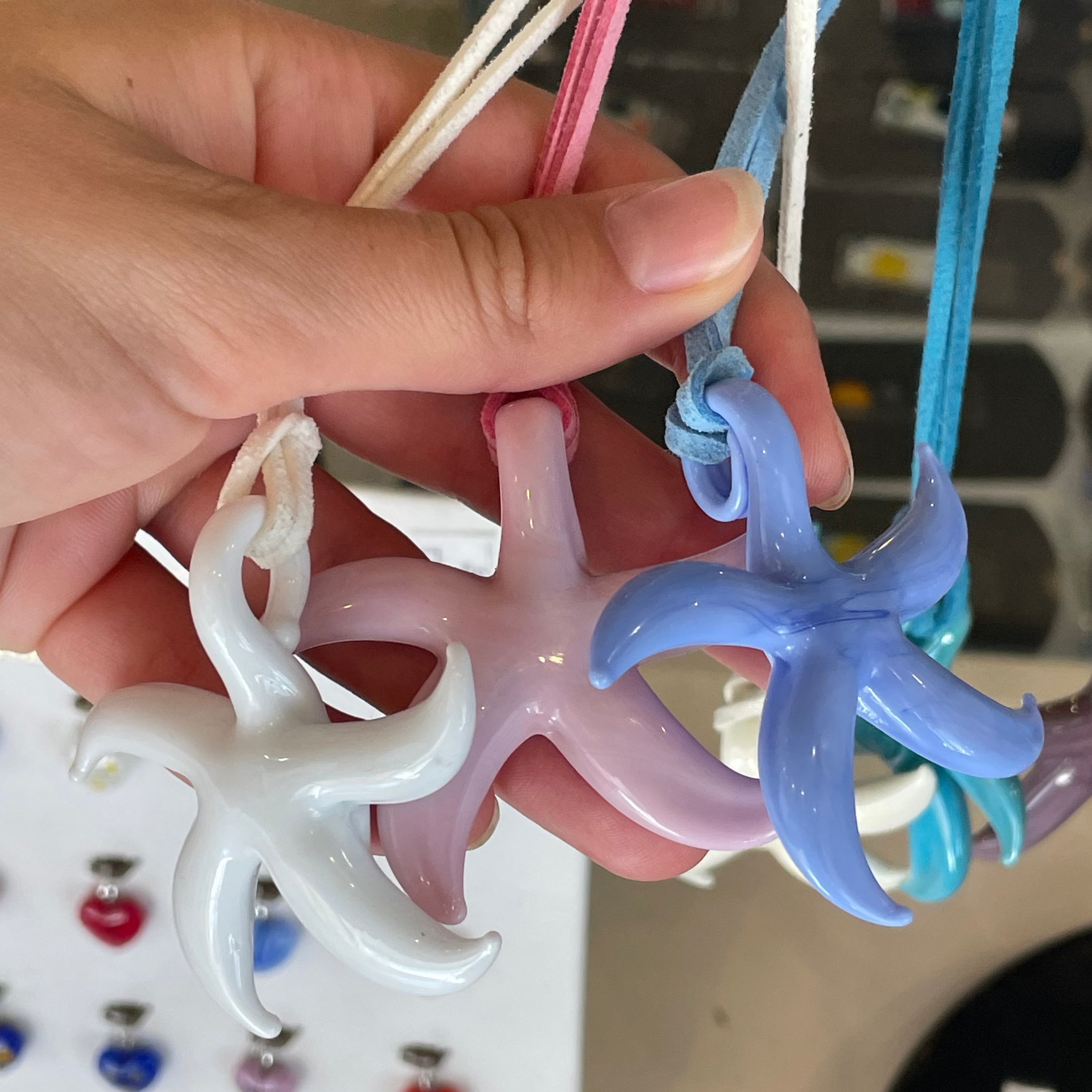 3 LEFT Pink Starfish | Chunky Italian Necklace