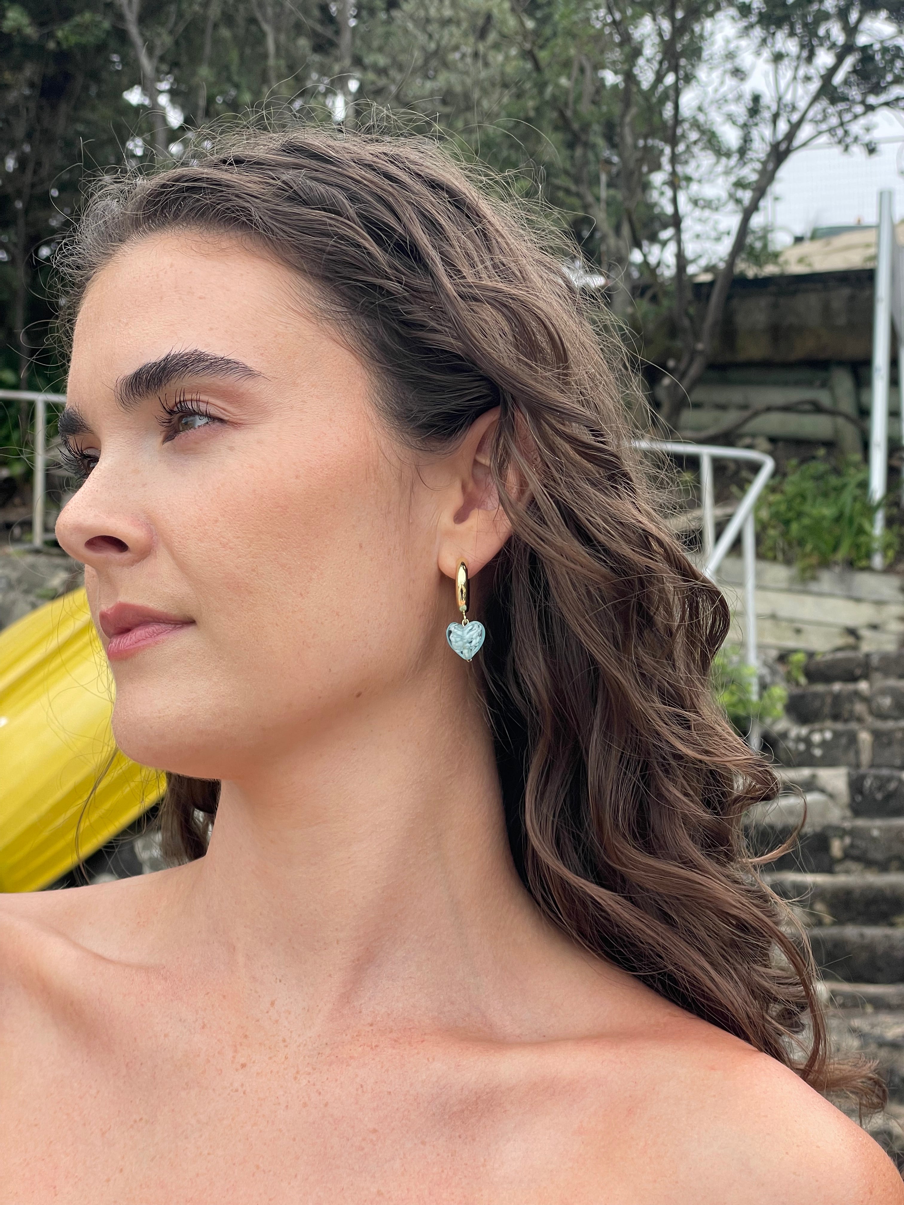 CHUNKY AMORE | Large Light Blue Hearts