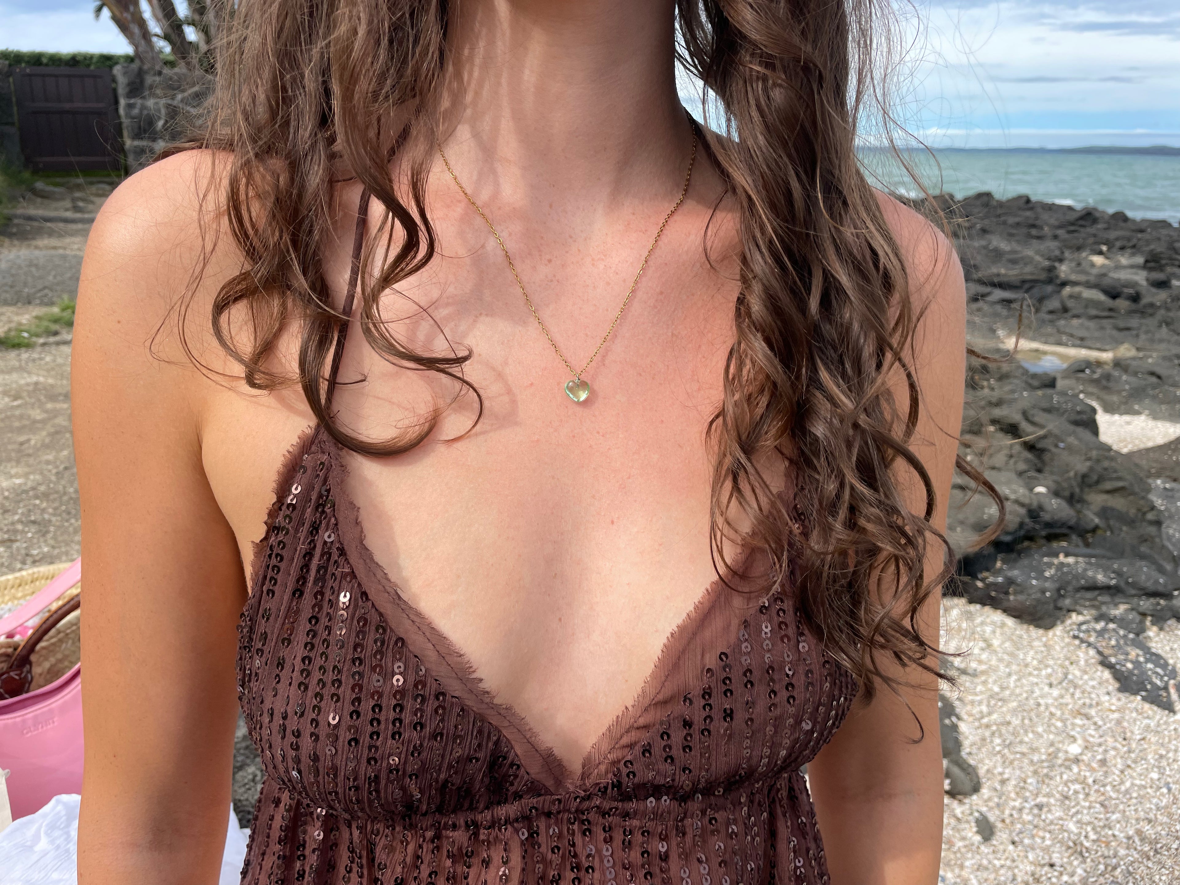 ONE-OFF Mini Heart | Mint Necklace