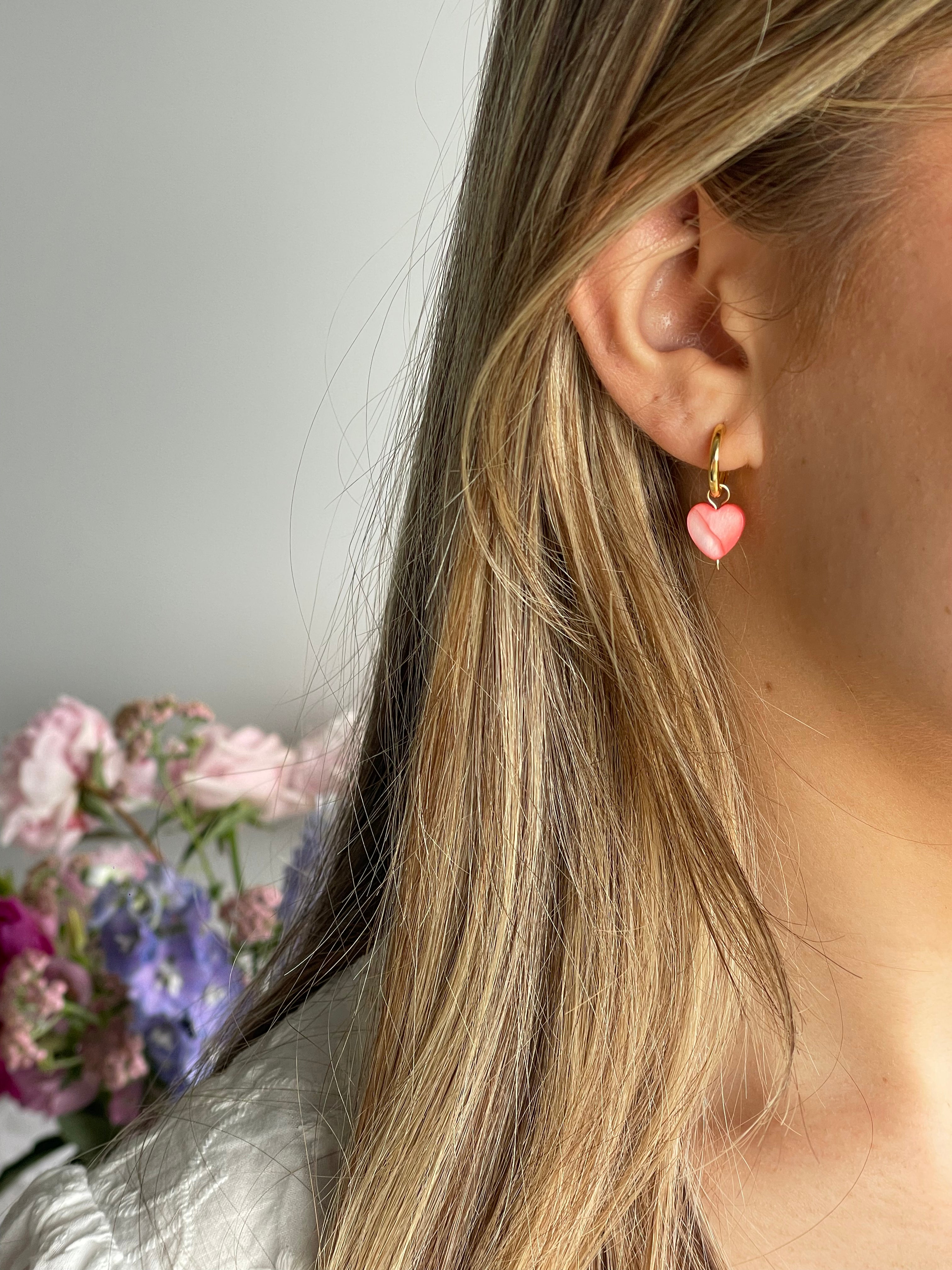 SHELL CHARMS | Hearts Pink π