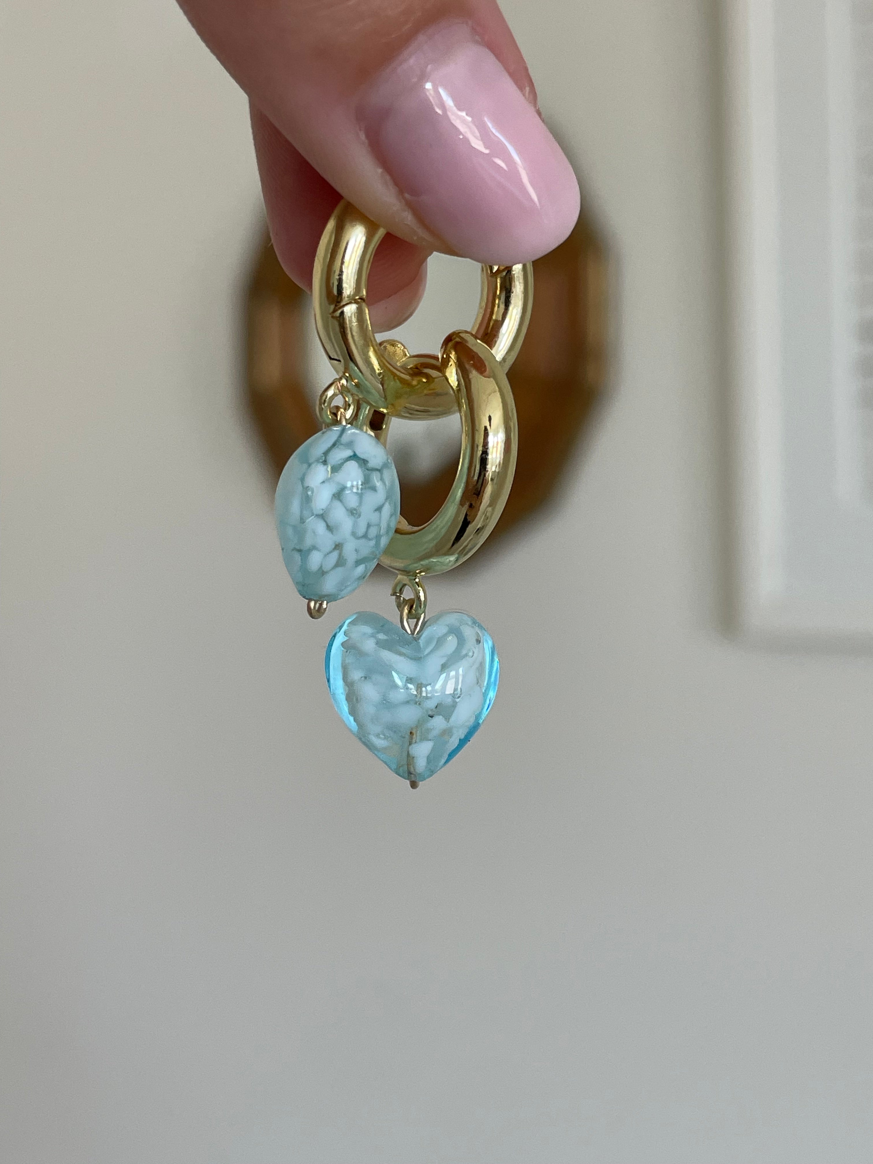 CHUNKY AMORE | Large Light Blue Hearts