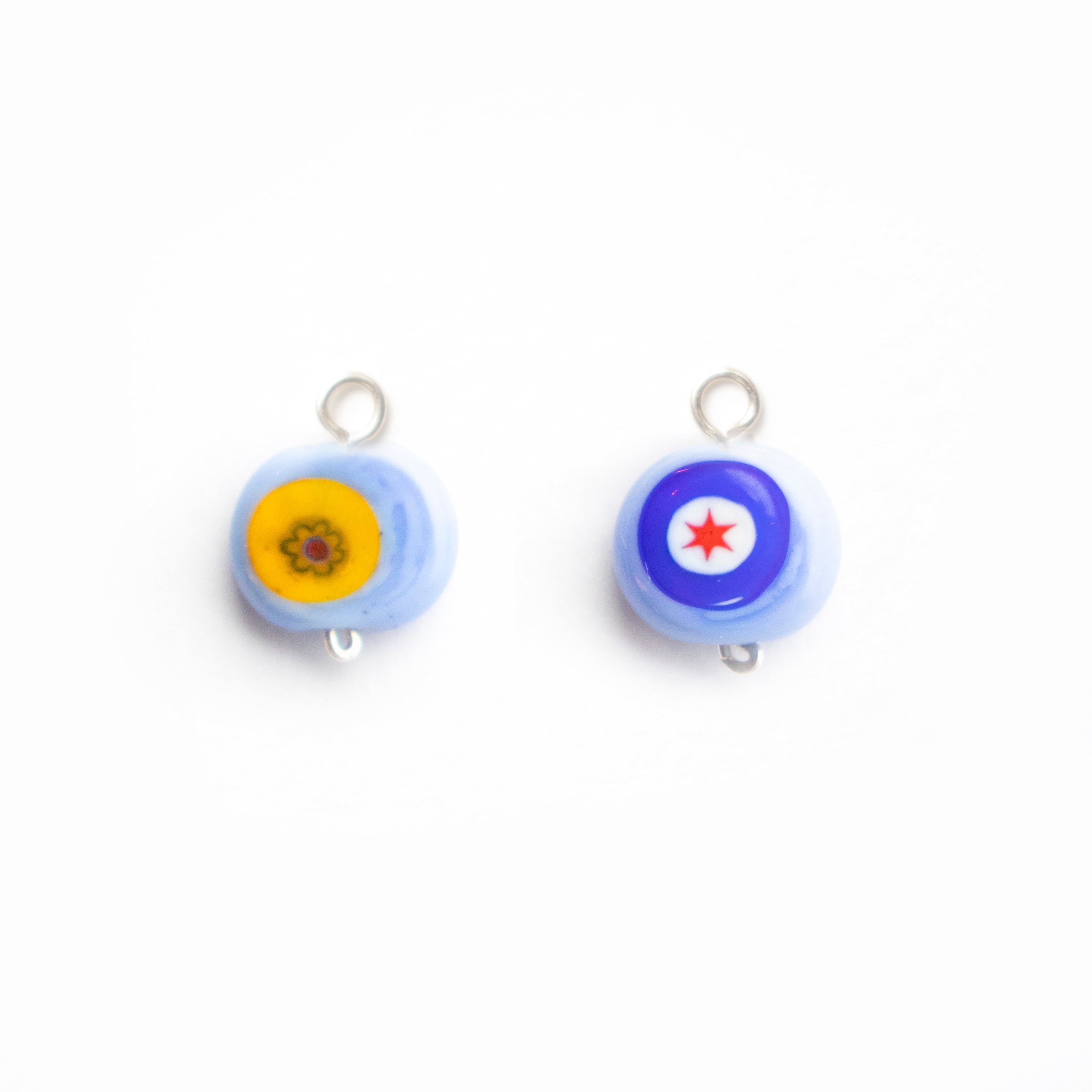 LIMITED Italian CHARMS | Blue Azure Discs