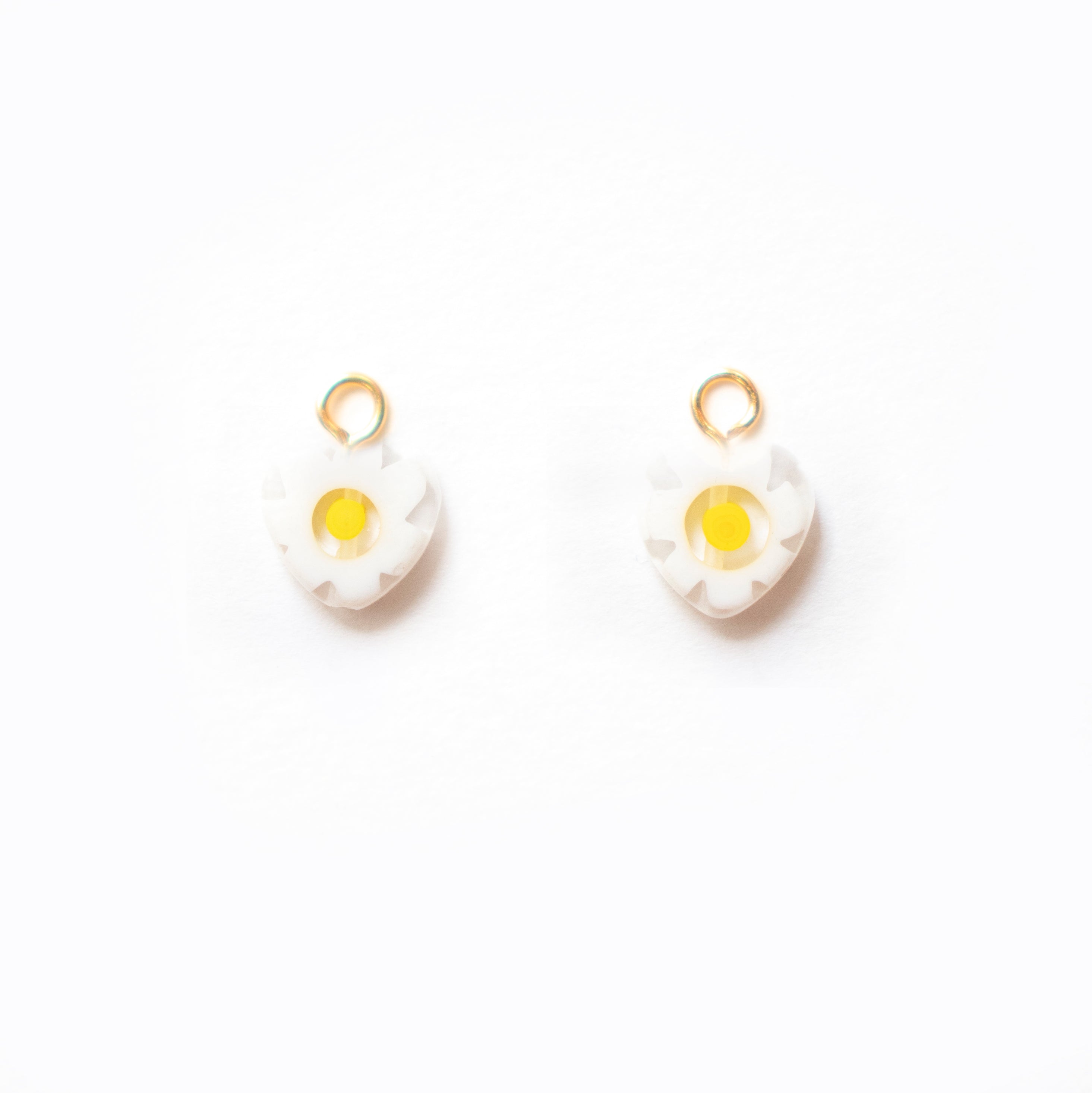 2 LEFT Daisy Heart | EARRING CHARMS