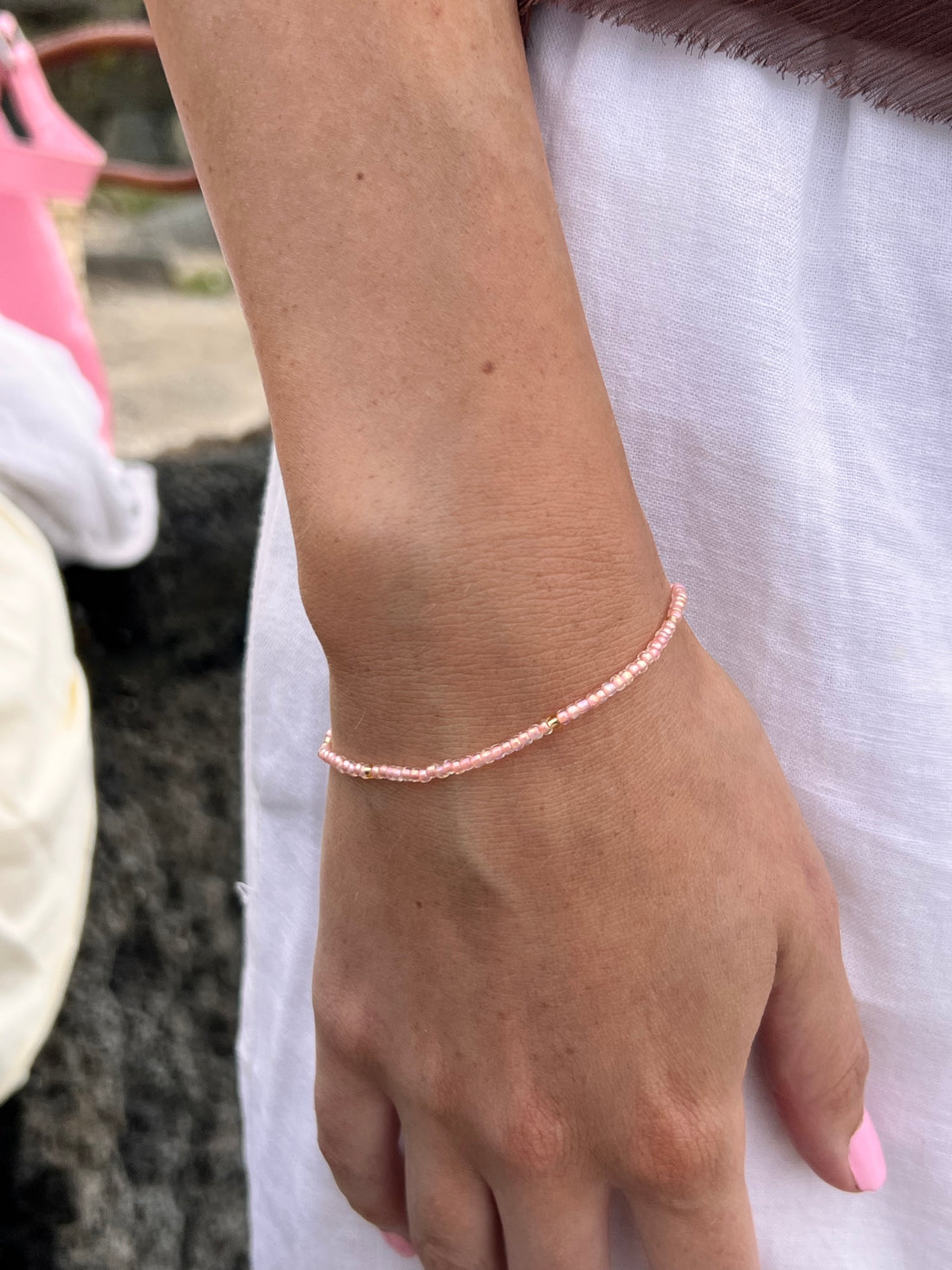 1 LEFT STACK ME Bracelet | Baby Pink