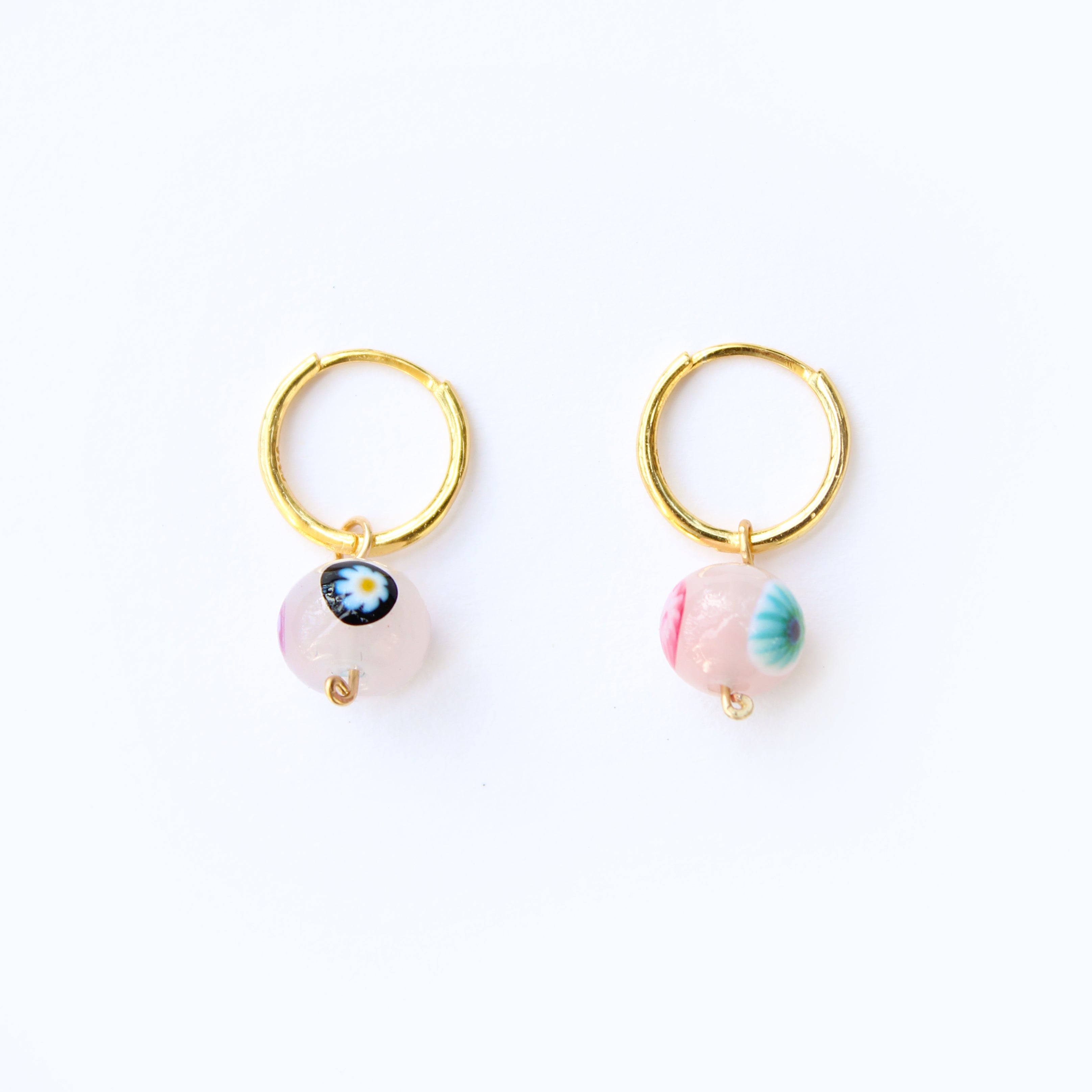 ONE-LEFT Milky Pink Italian Drops | Earrings