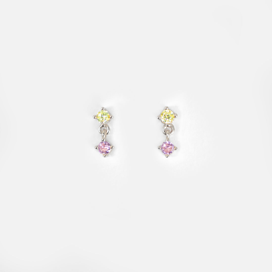 Droplet Studs | Baby Yellow & Pink