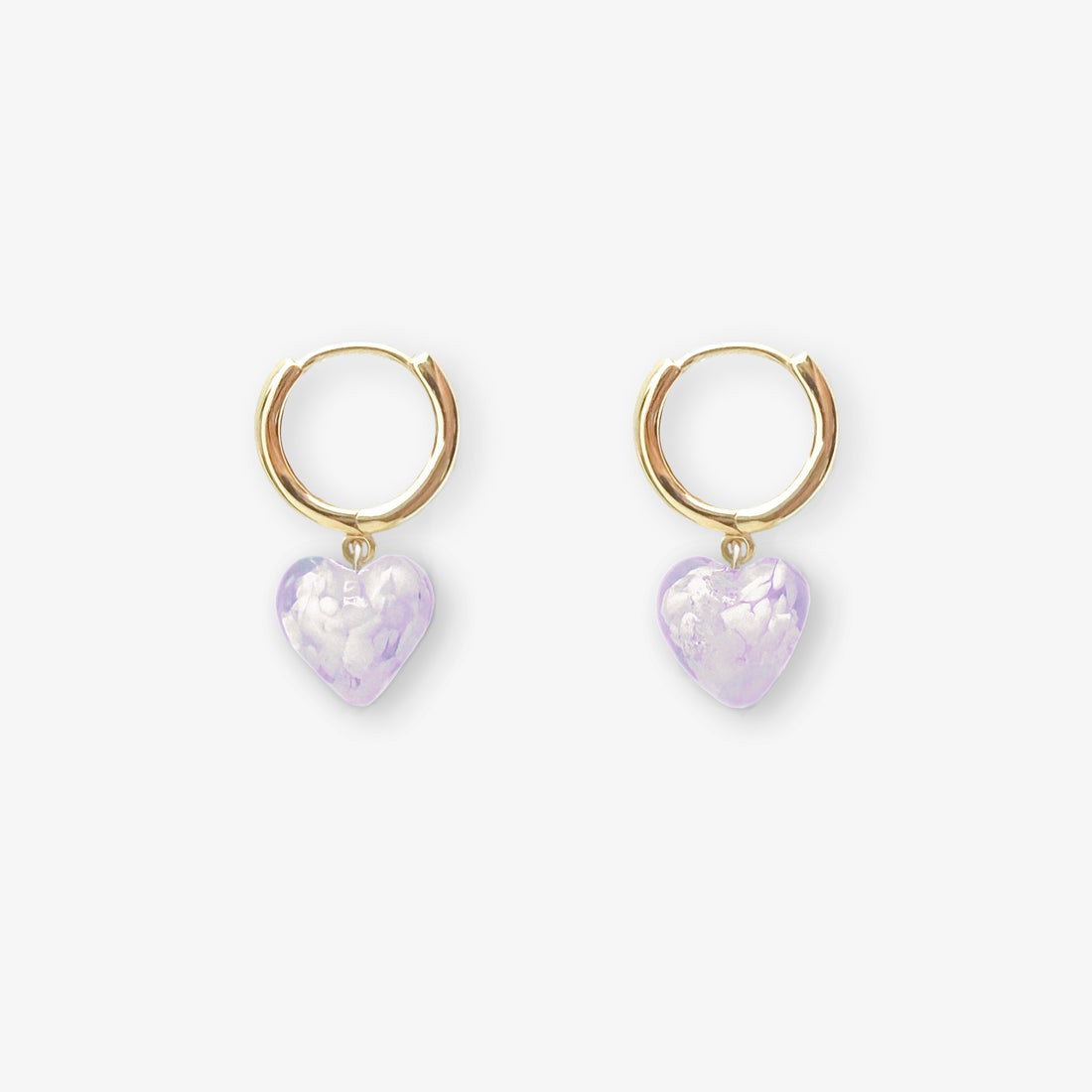 AMORE | Rapunzel Purple Glass Hearts