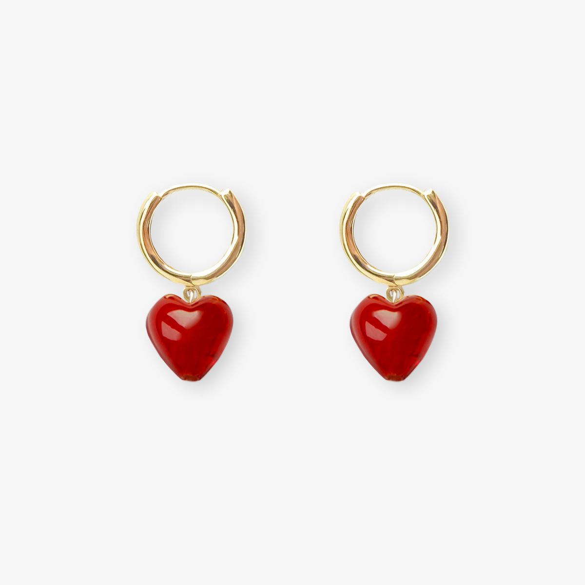 AMORE | Red Glass Hearts