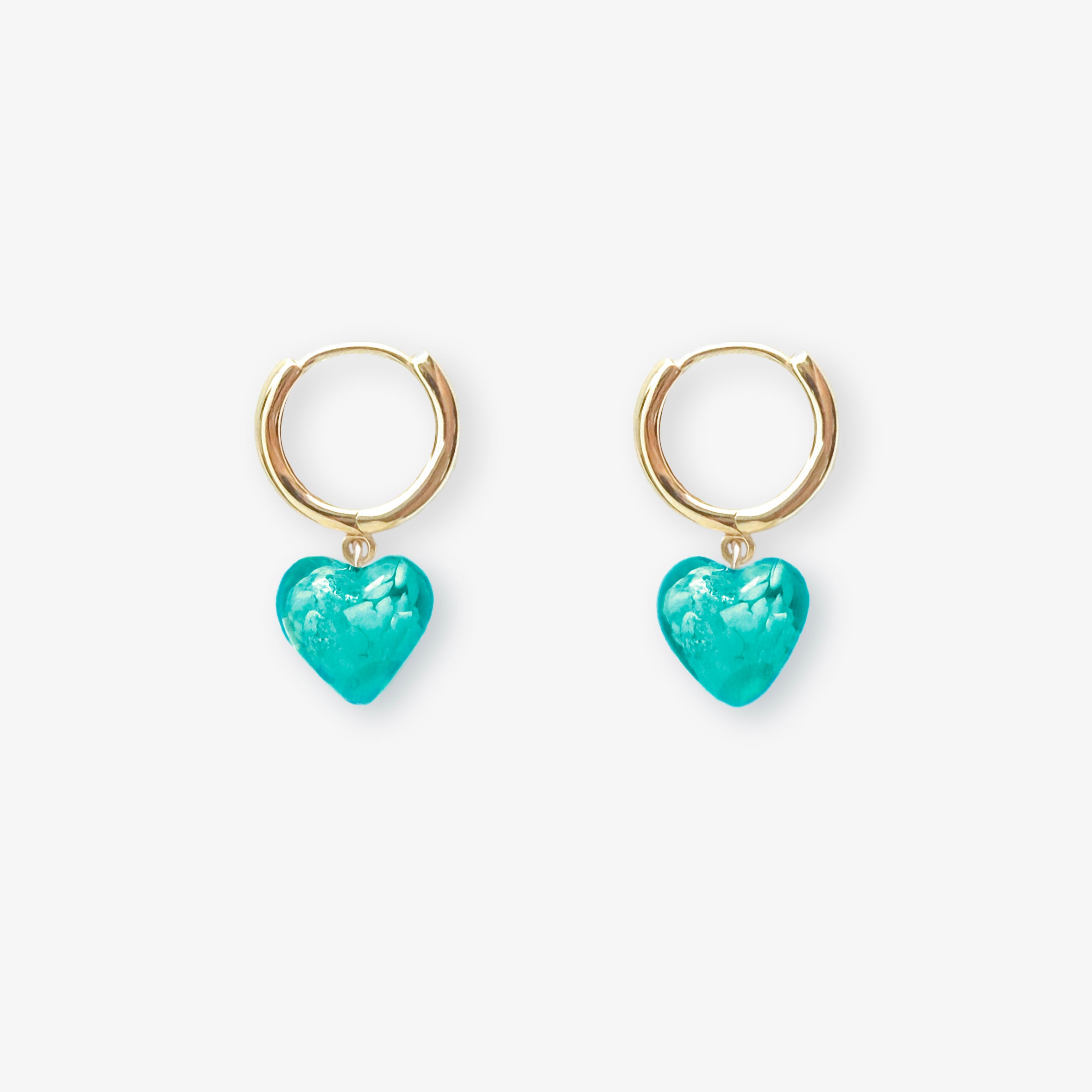 AMORE | Turquoise Glass Hearts