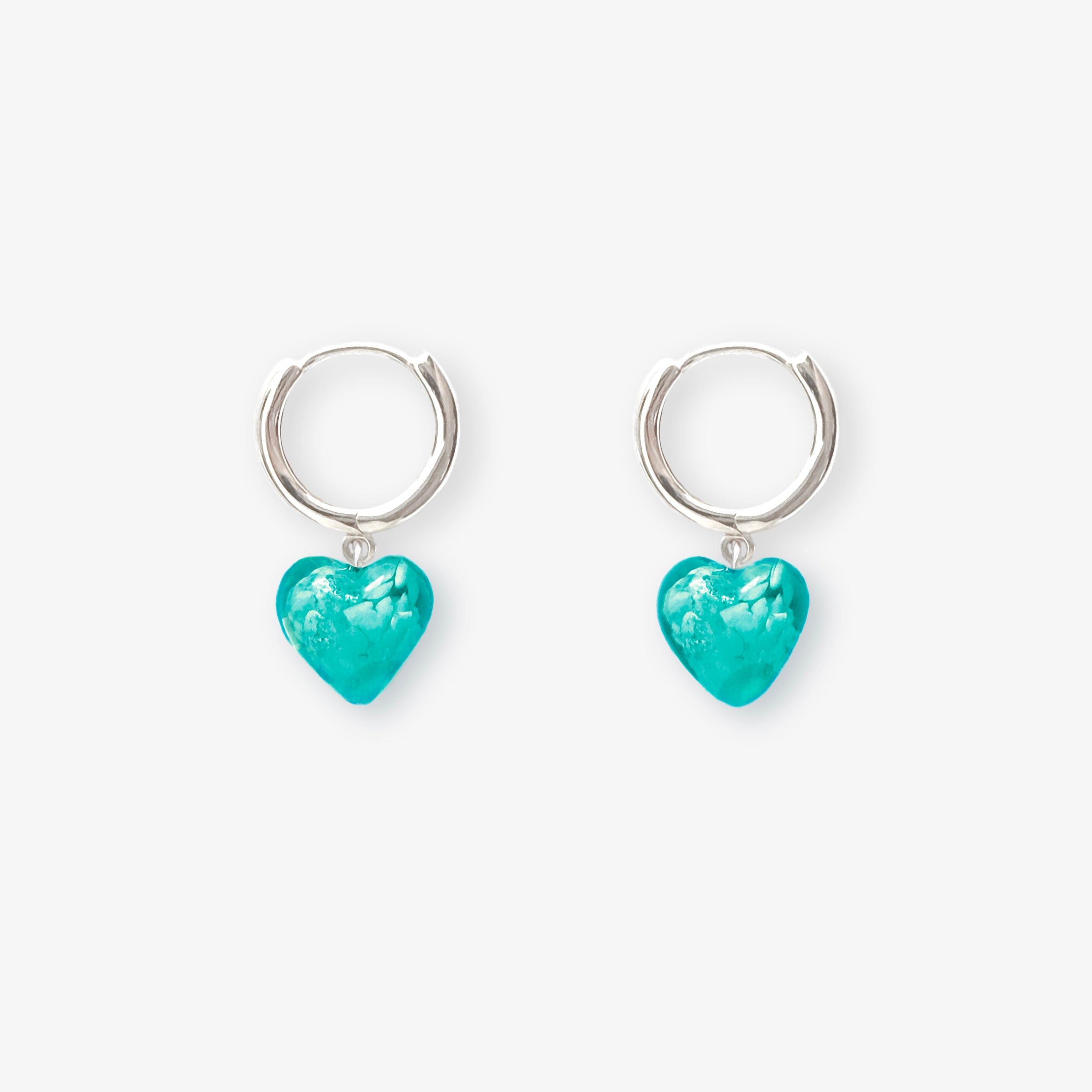 AMORE | Turquoise Glass Hearts