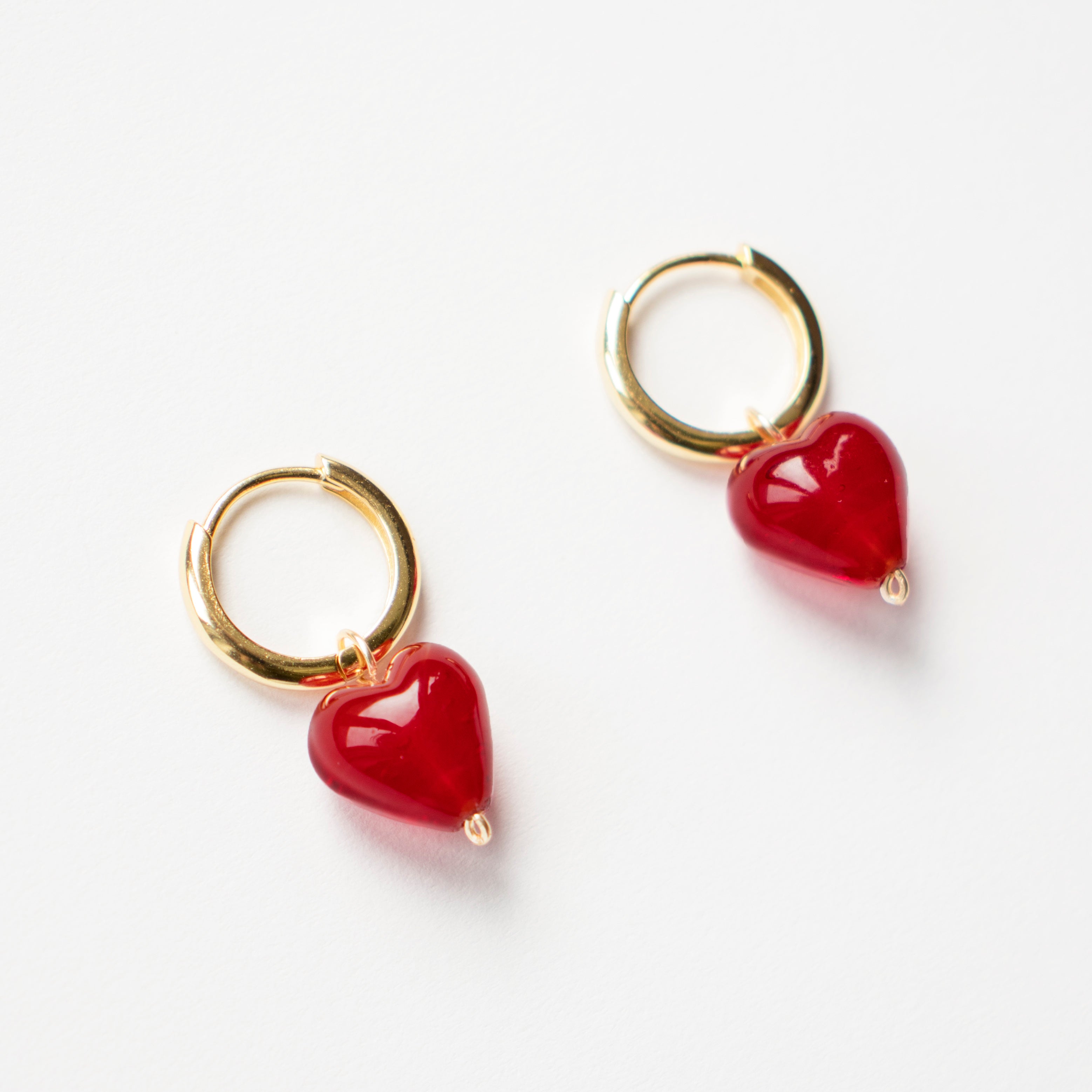 AMORE | Red Glass Hearts
