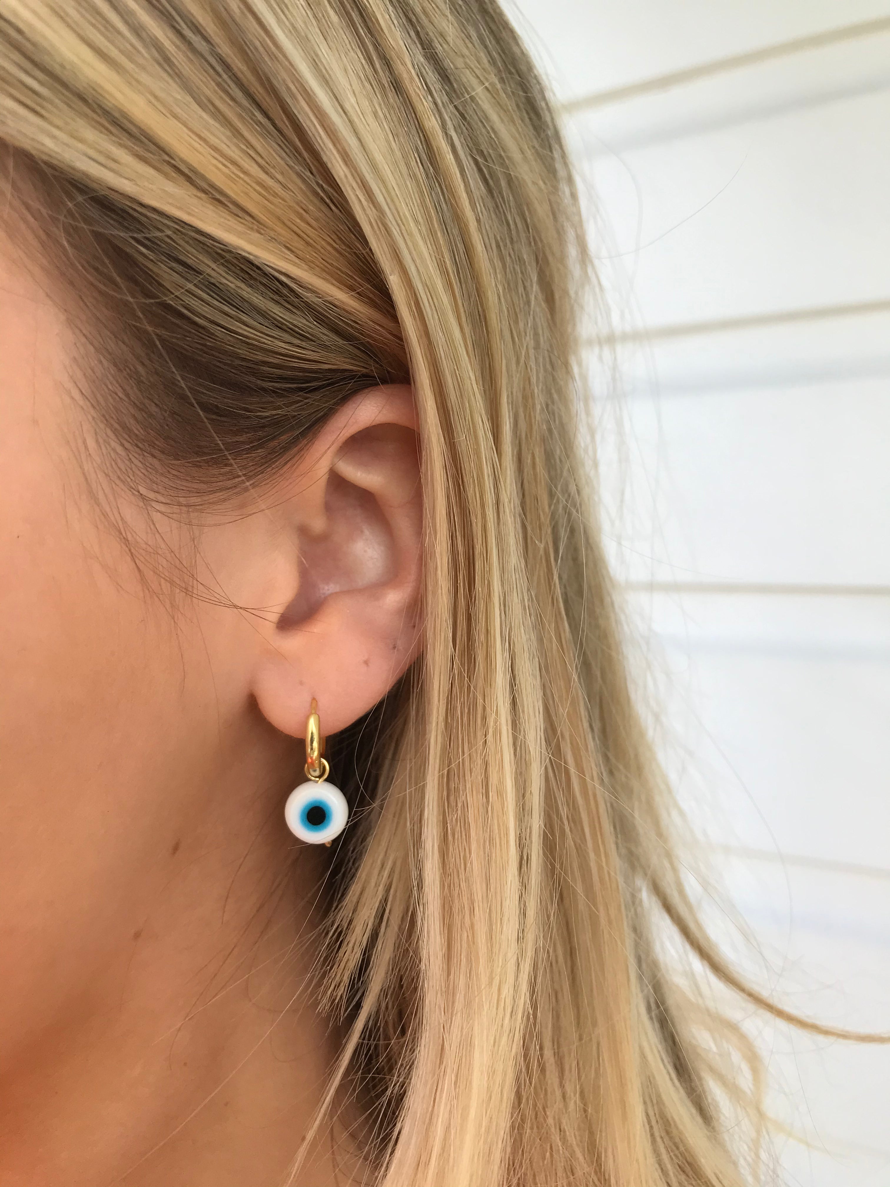 CHARMS | White Greek Evil Eyes