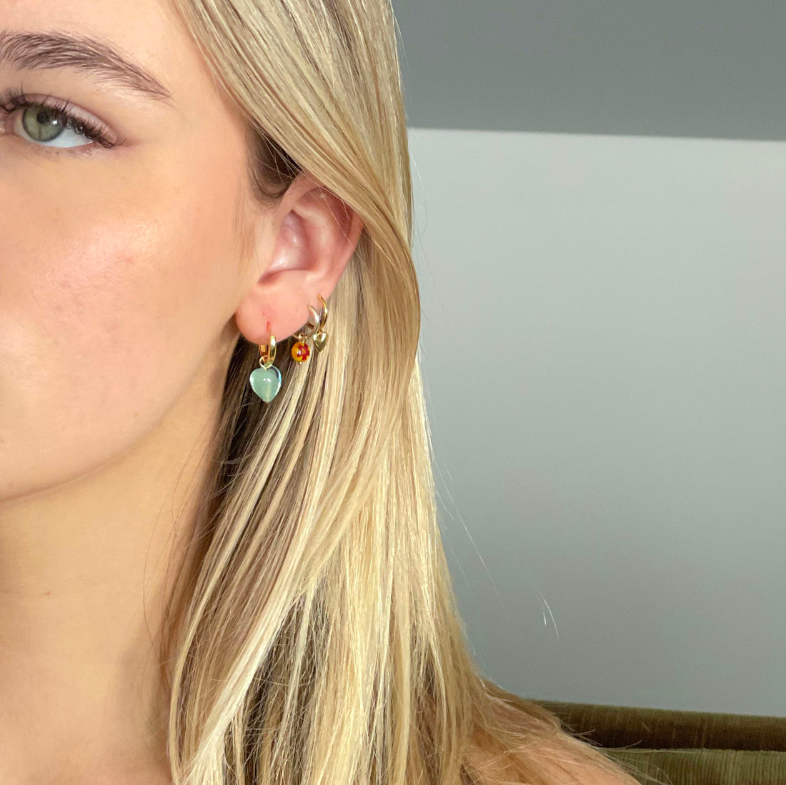 AMORE | Seafoam Glass Hearts