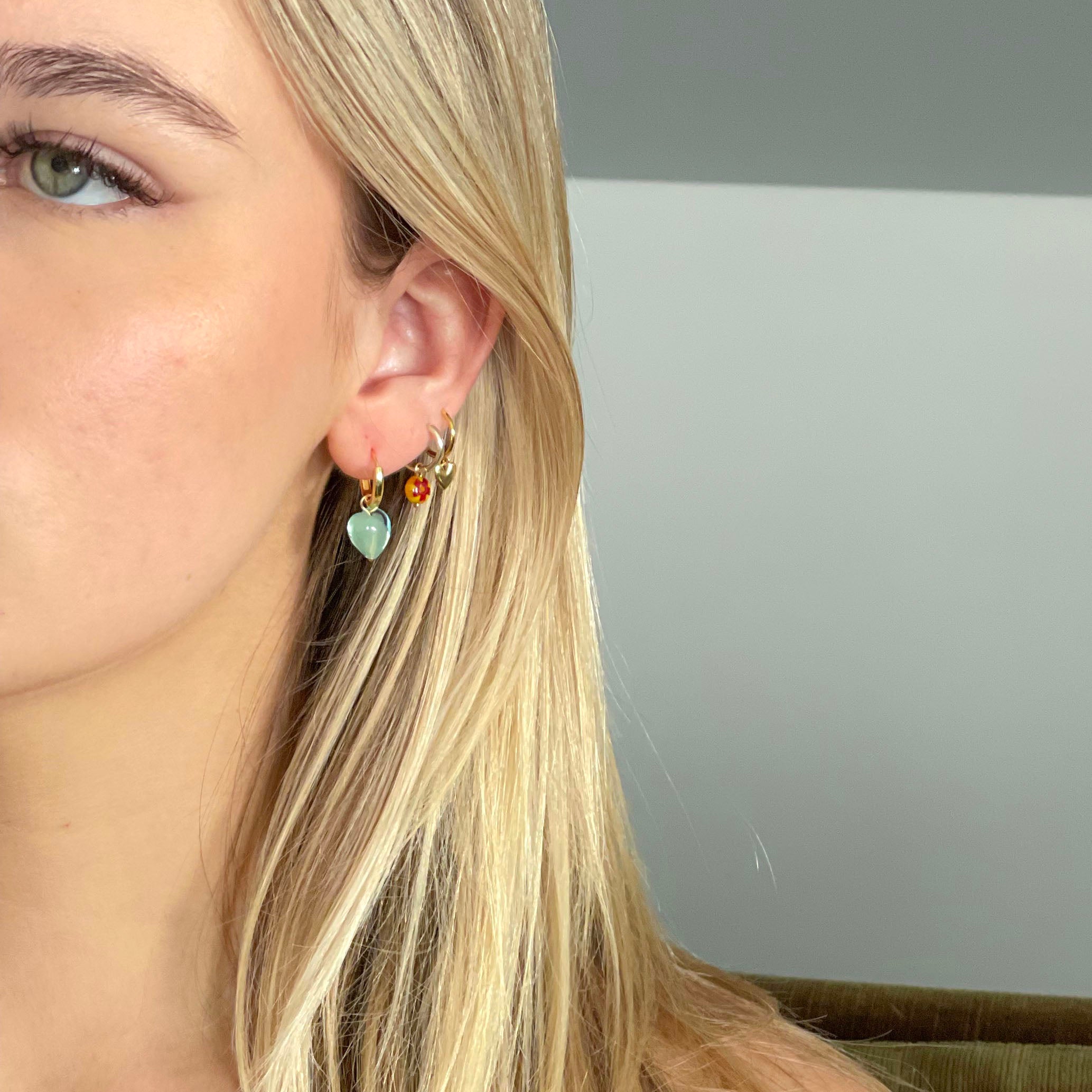 AMORE | Seafoam Glass Hearts