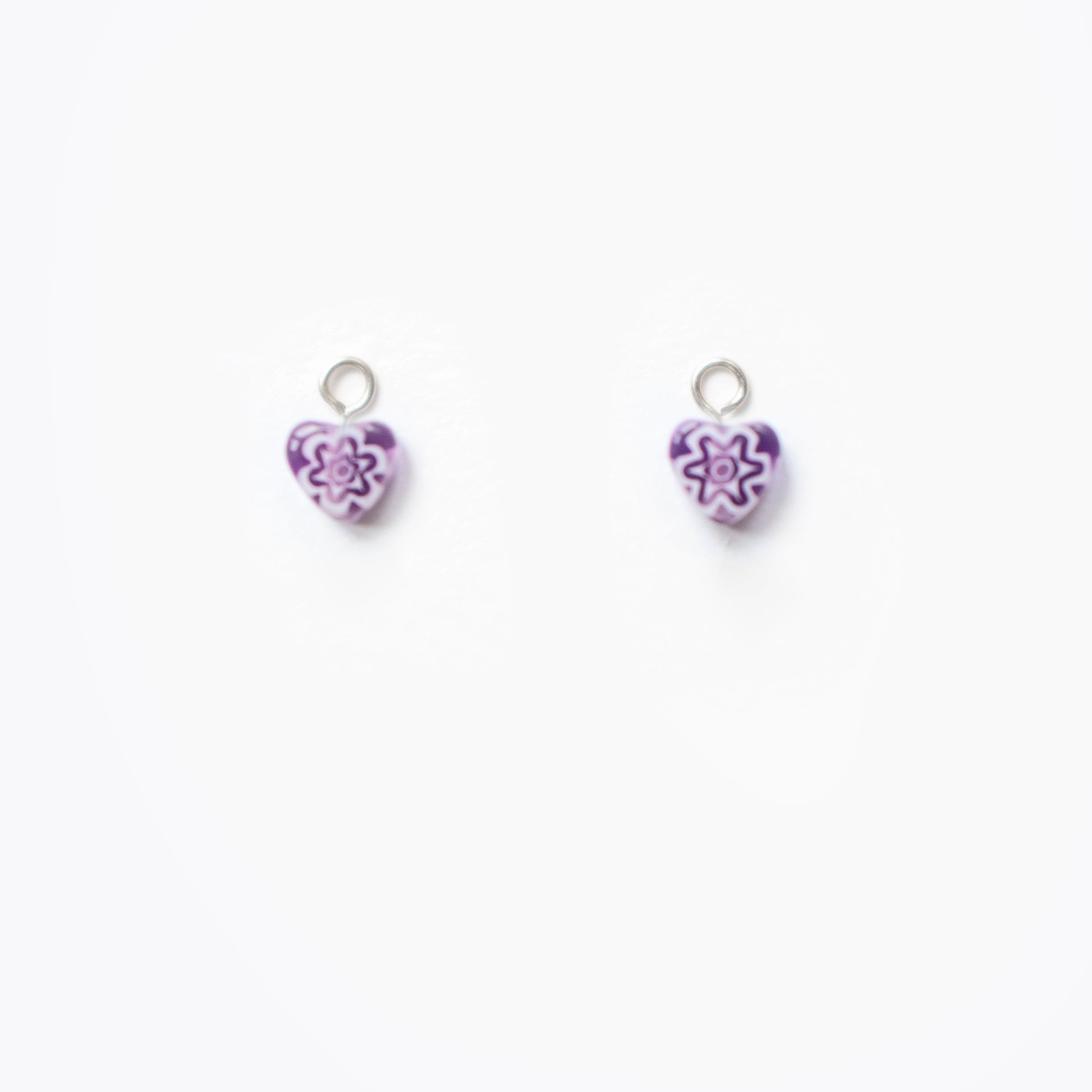 MINI CHARMS Purple Hearts | Earring Charms
