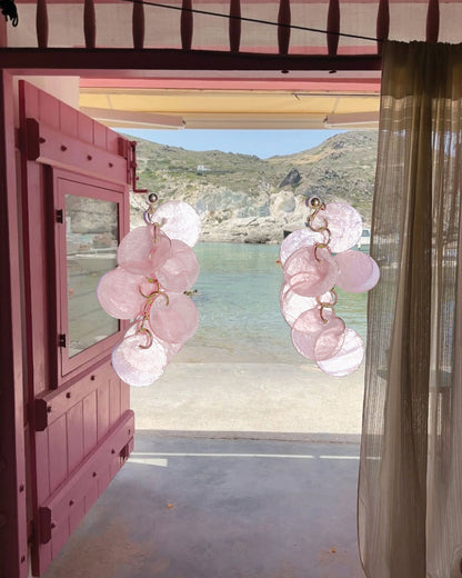 Capiz Shell Earrings | Baby Pink