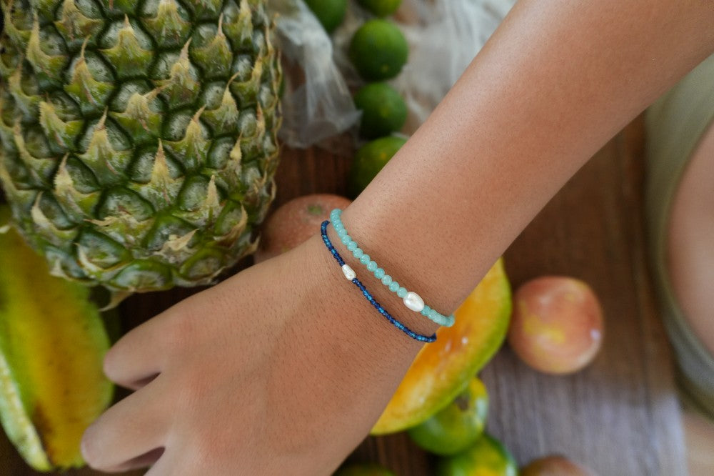 Sea Stone Bracelet | Aqua