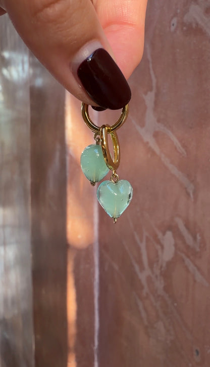 AMORE | Seafoam Glass Hearts