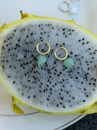 AMORE | Seafoam Glass Hearts