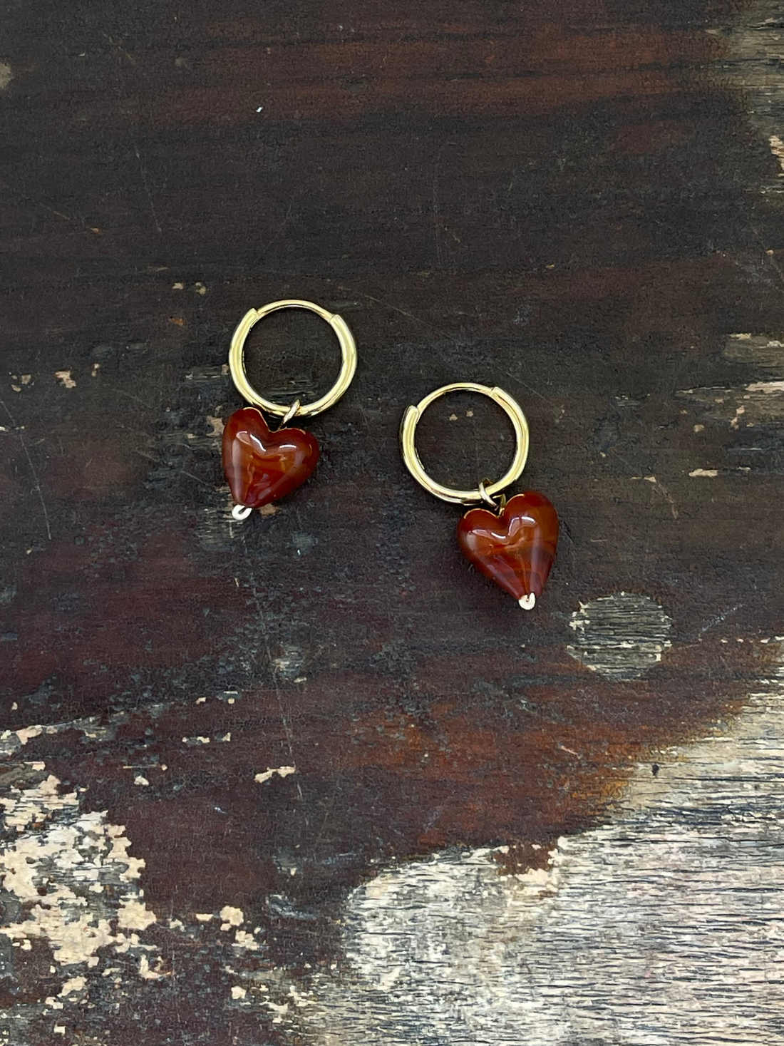 ONE-OFF AMORE | Teardrop Brown Earrings