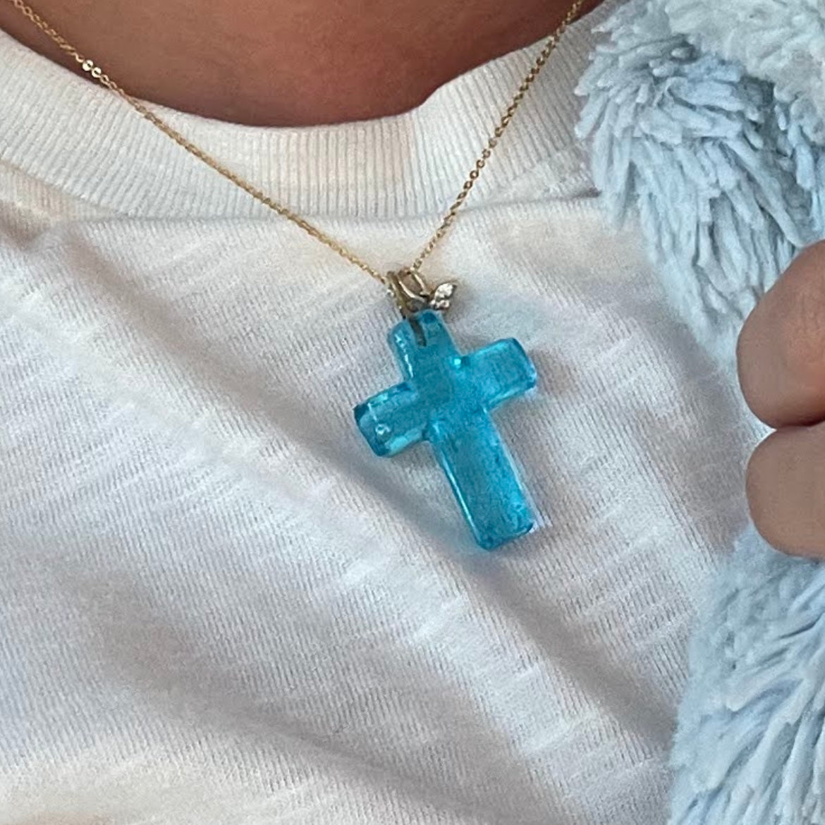 Greek Glass Cross | NECKLACE CHARM