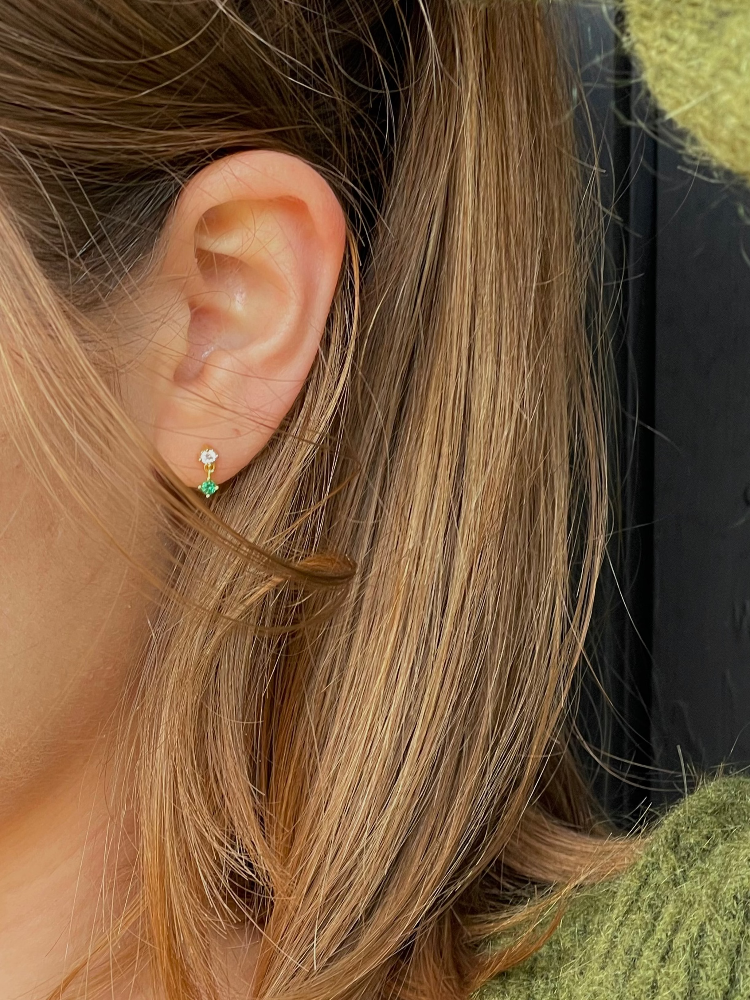 Droplet Studs | Emerald