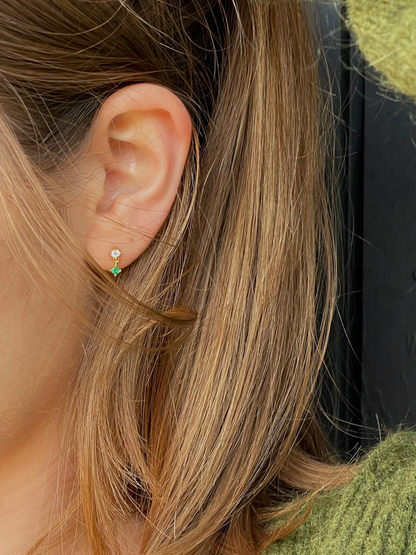Droplet Studs | Emerald