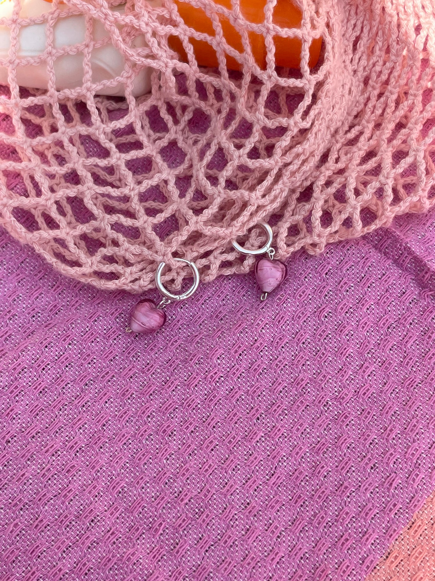 AMORE | Pink Glass Hearts