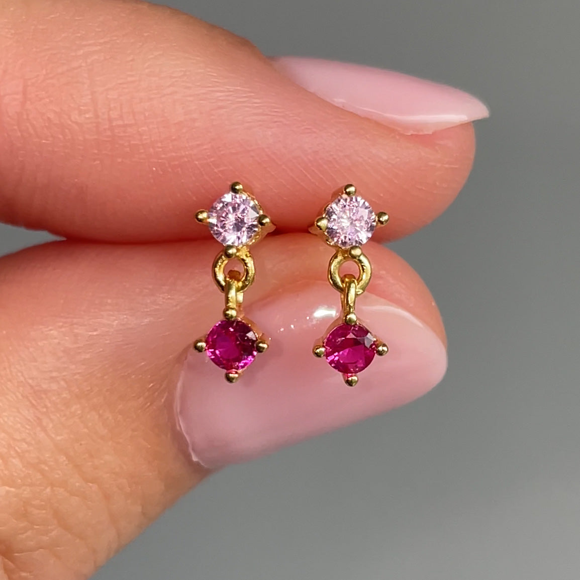 Droplet Studs | Piglet Pink
