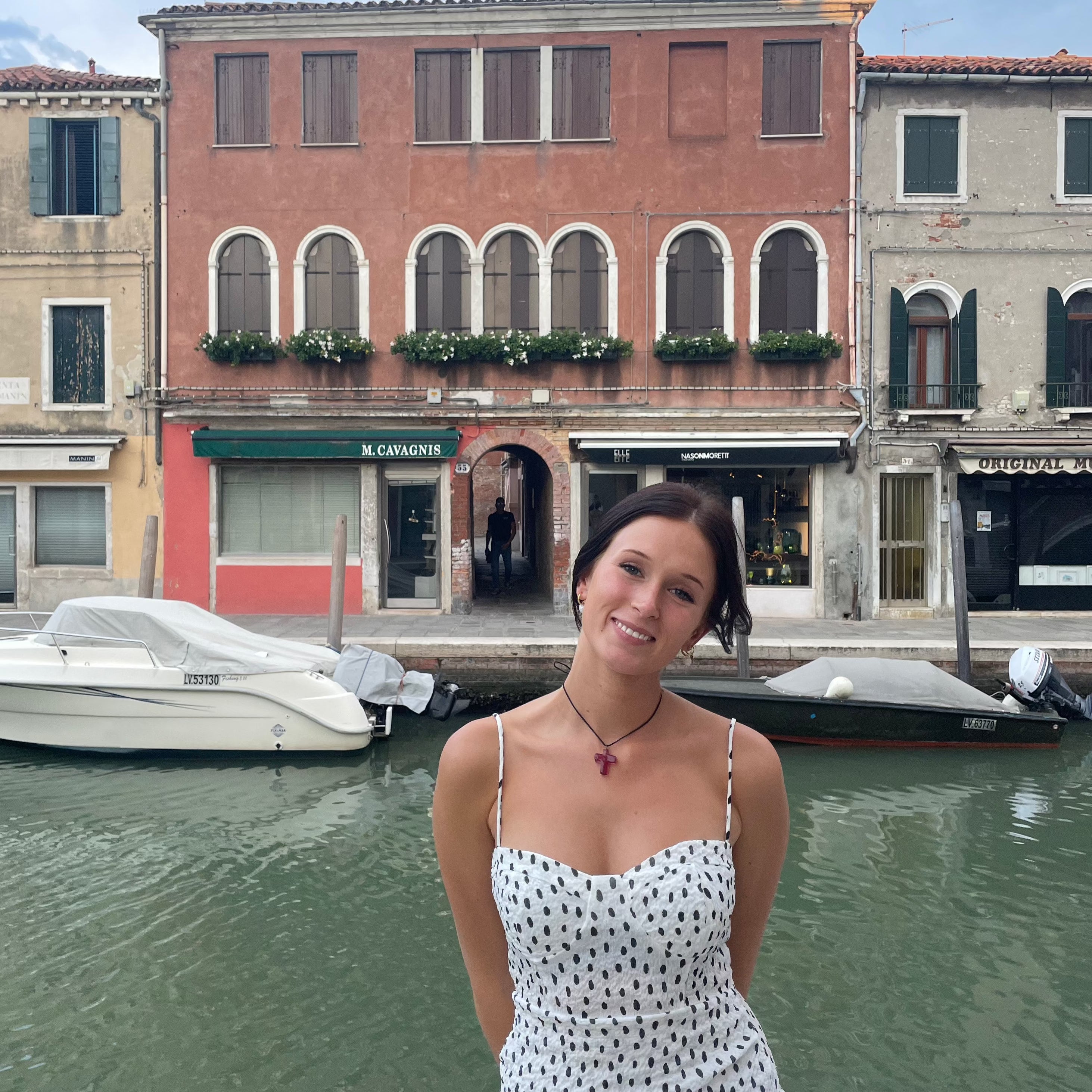 Greek Glass Cross | NECKLACE CHARM