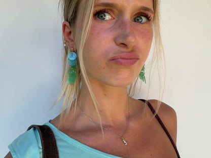 Capiz Shell Earrings | Aqua