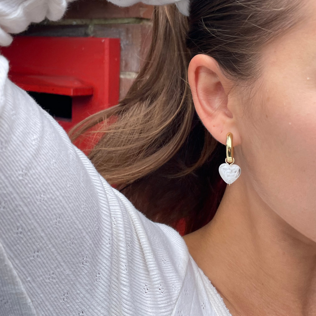 CHUNKY AMORE | Large White Hearts