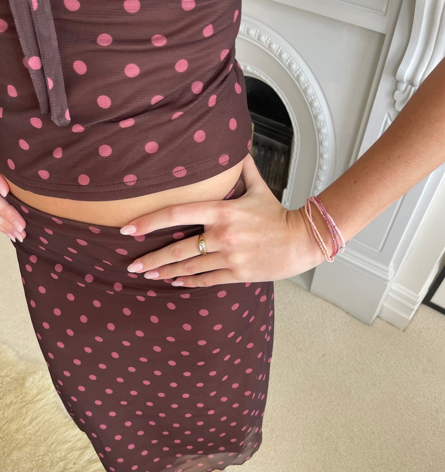 5-Stacked Bracelet | Blush