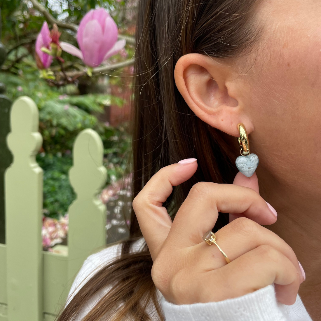 CHUNKY AMORE | Large Light Blue Hearts