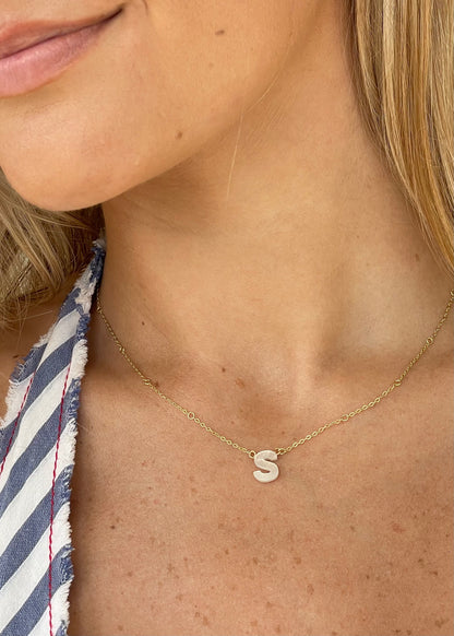 Custom Shell Letter Necklace