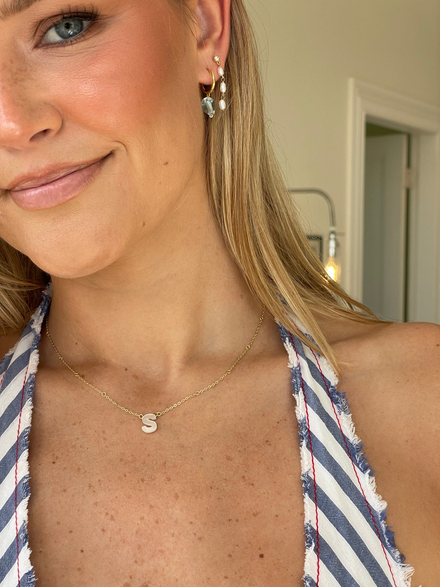 Custom Shell Letter Necklace