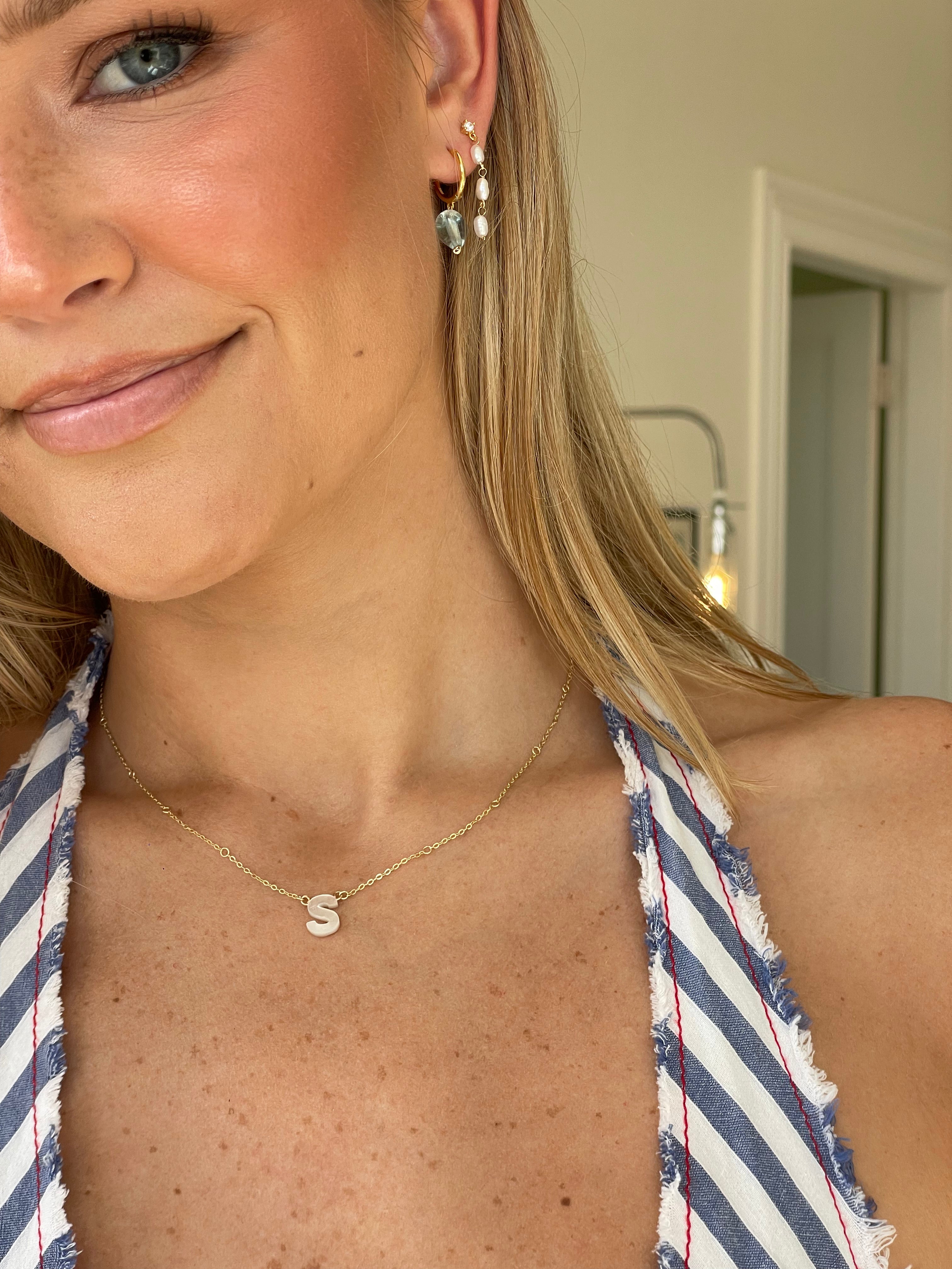 Custom Shell Letter Necklace