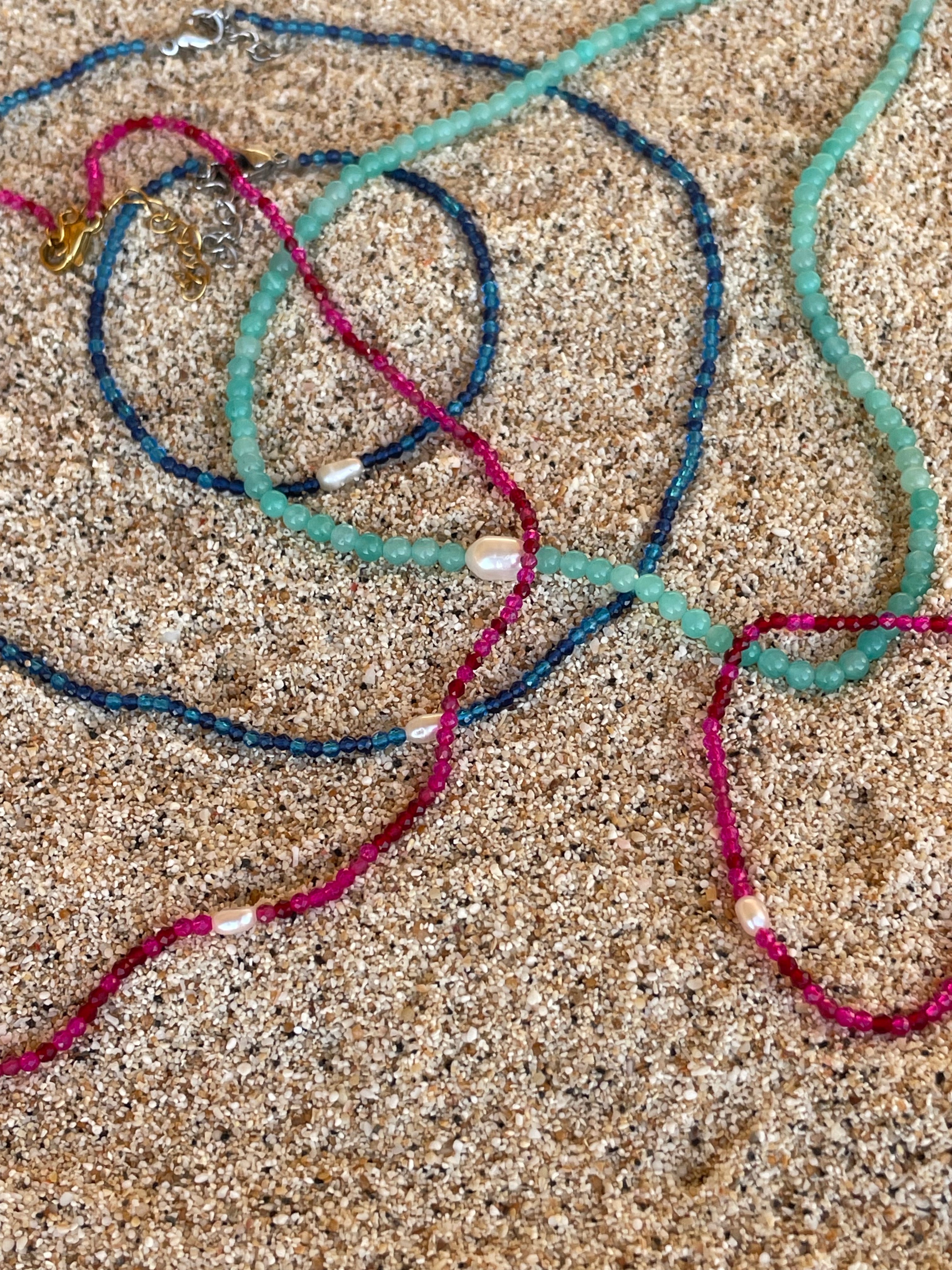 Sea Stone Necklace | Aqua