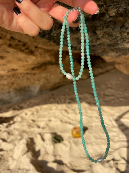 Sea Stone Necklace | Aqua